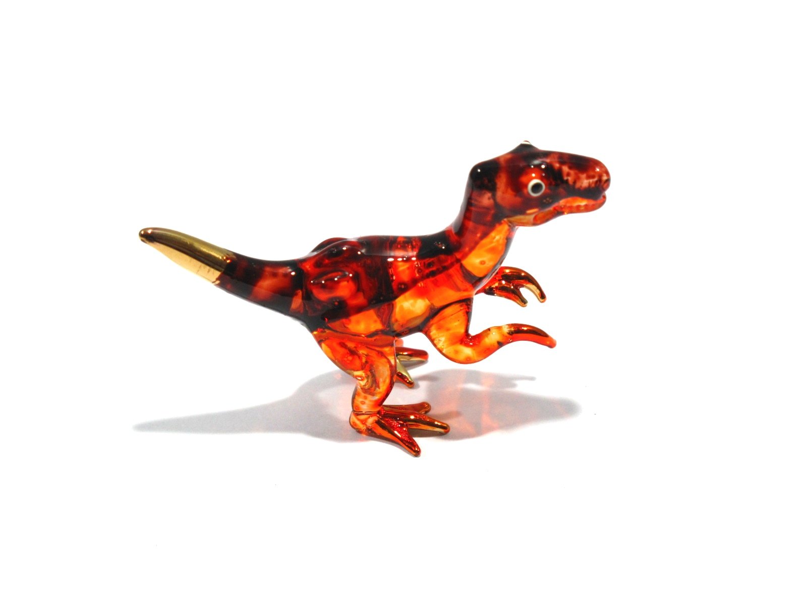 Handmade Mini T-Rex Glass Dinosaur Figurine - Jurassic Decor Gift