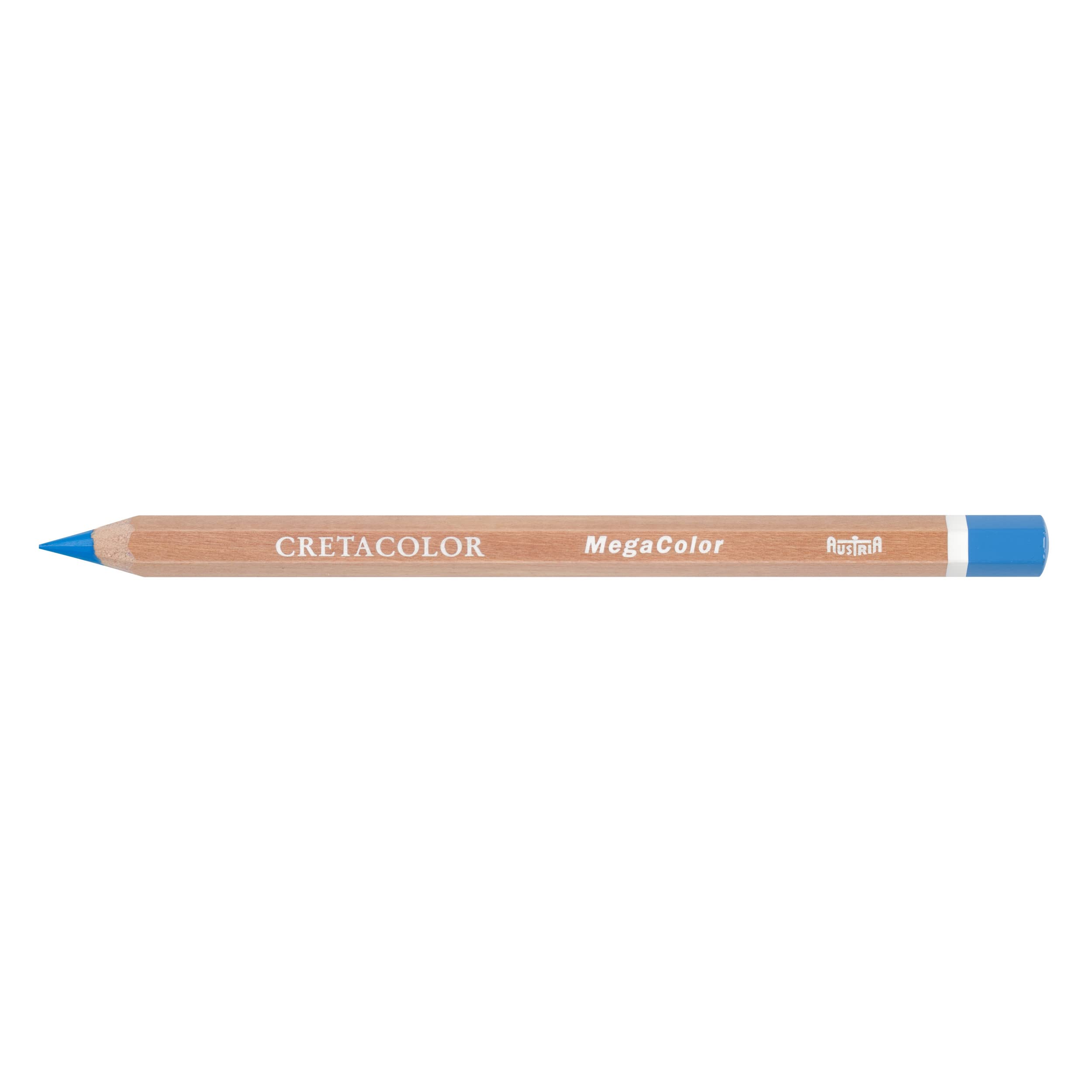 CRETACOLOR MegaColor Delft Blue Colored Pencils - 6.4mm Thick Core, Professional Artist Quality - Perfect for Sketching, Drawing & Coloring Books