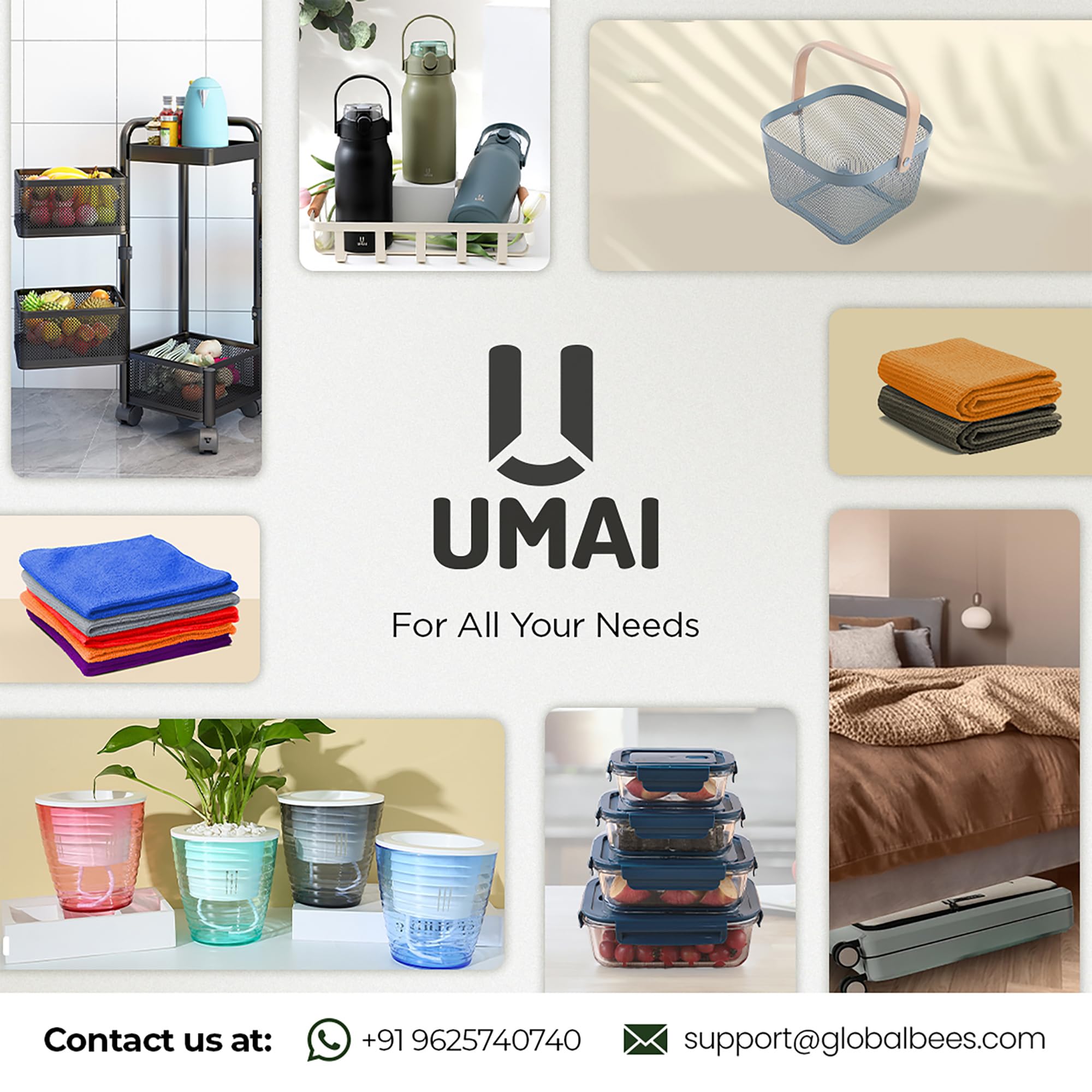 UMAI Tea Coaster Set of 6 with Stand - 10cm Diameter, 2mm Thick Non-Slip Coasters for Dining Table | Heat Resistant Drink Mats for Hot Pots & Mugs | Perfect Housewarming Gift & Kitty Party Favors for Women (Blue) | Ideal for Tea Parties, Coffee Tables & Home Decor