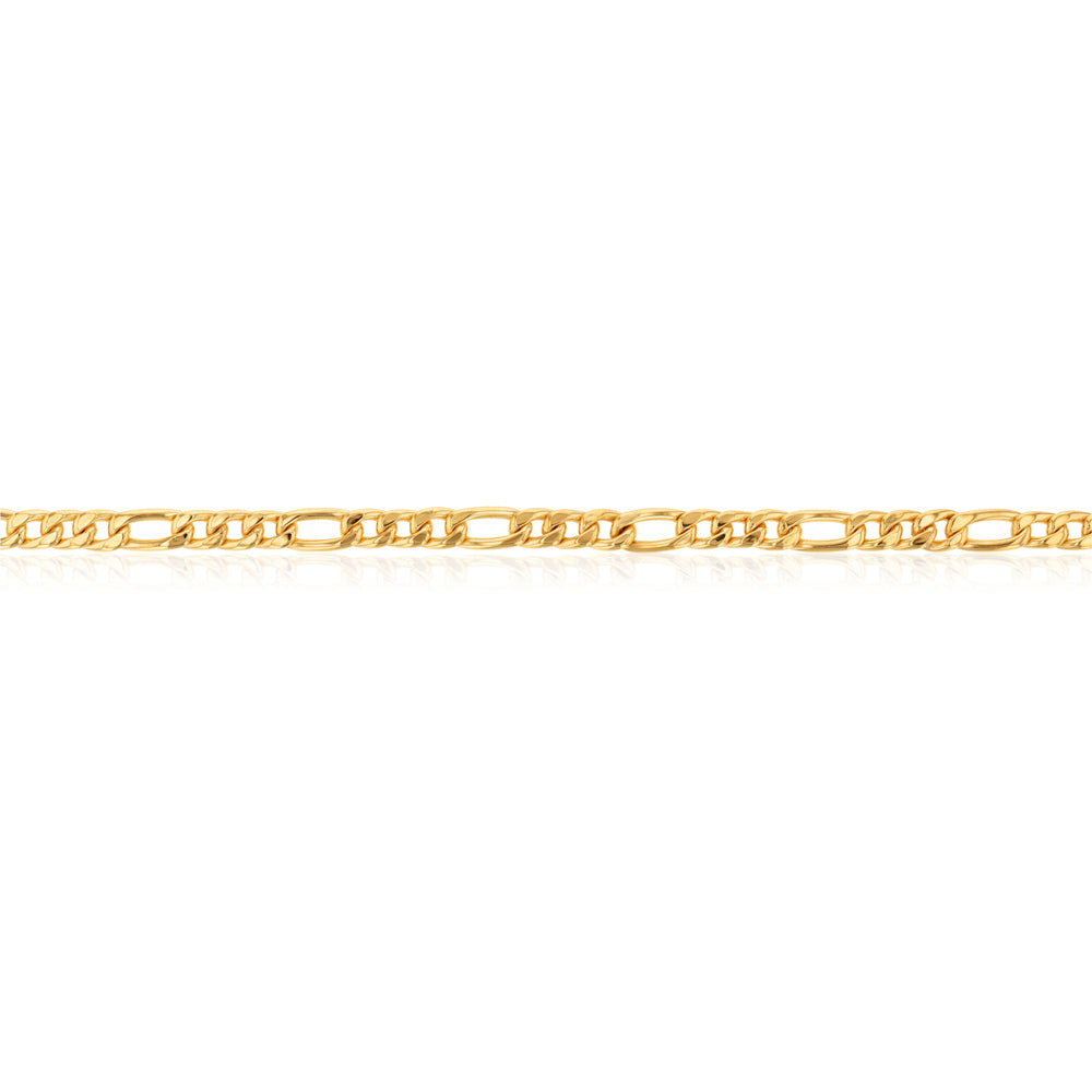 9ct Silver Filled Yellow Gold Figaro Chain 45cm 150 Gauge - Elegant Jewelry for Women & Men, Perfect for Necklaces, Bracelets & Gift Giving