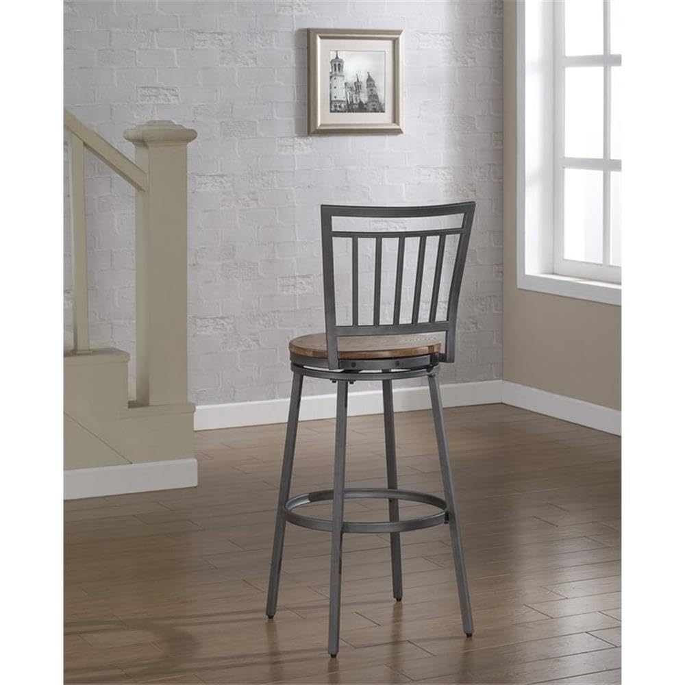 American Woodcrafters Filmore Counter Stool - Solid Wood Bar Stool with Back Support, 24