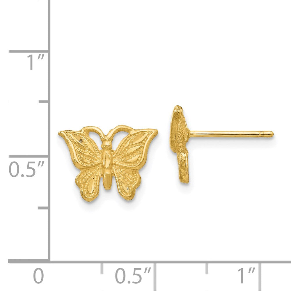Exquisite Gold Diamond-Cut Butterfly Earrings TC746 – Elegant Jewelry for Women, Perfect for Parties, Weddings & Special Occasions