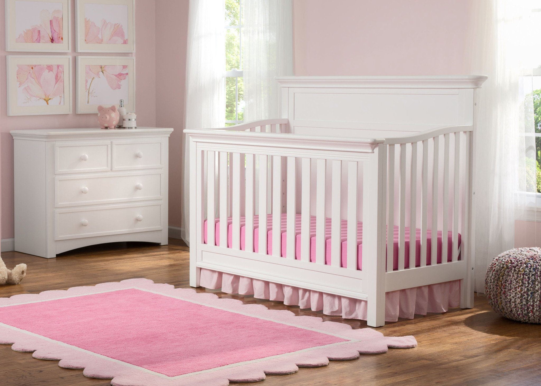 Fairmount 4-in-1 Convertible Baby Crib - Toddler Bed, Daybed & Full-Size Bed - Safe & Stylish Nursery Furniture for Newborns to Teens - Perfect for Bedrooms, Daycare & Guest Rooms