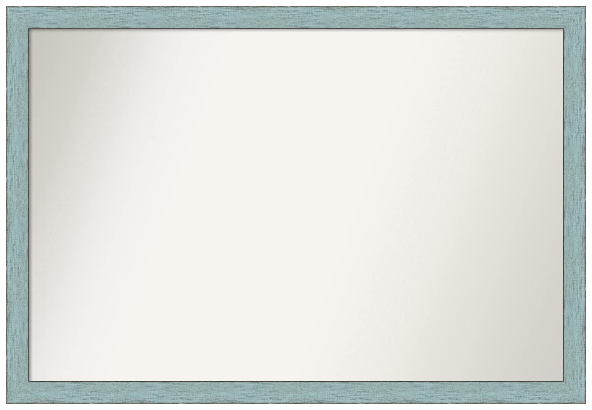Amanti Art Sky Blue Rustic Non-Beveled Custom Wall Mirror 26.25x38.25 Inch - Handmade Bathroom Vanity Mirror for Bedroom, Living Room & Entryway Decor