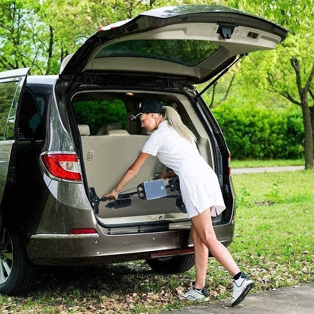 Lightweight Aluminum 2-Wheel Golf Push Cart - Foldable & Compact Golf Trolley with Storage | Perfect for Golf Course, Driving Range & Outdoor Sports | Durable Pull Caddy Cart for Easy Transport