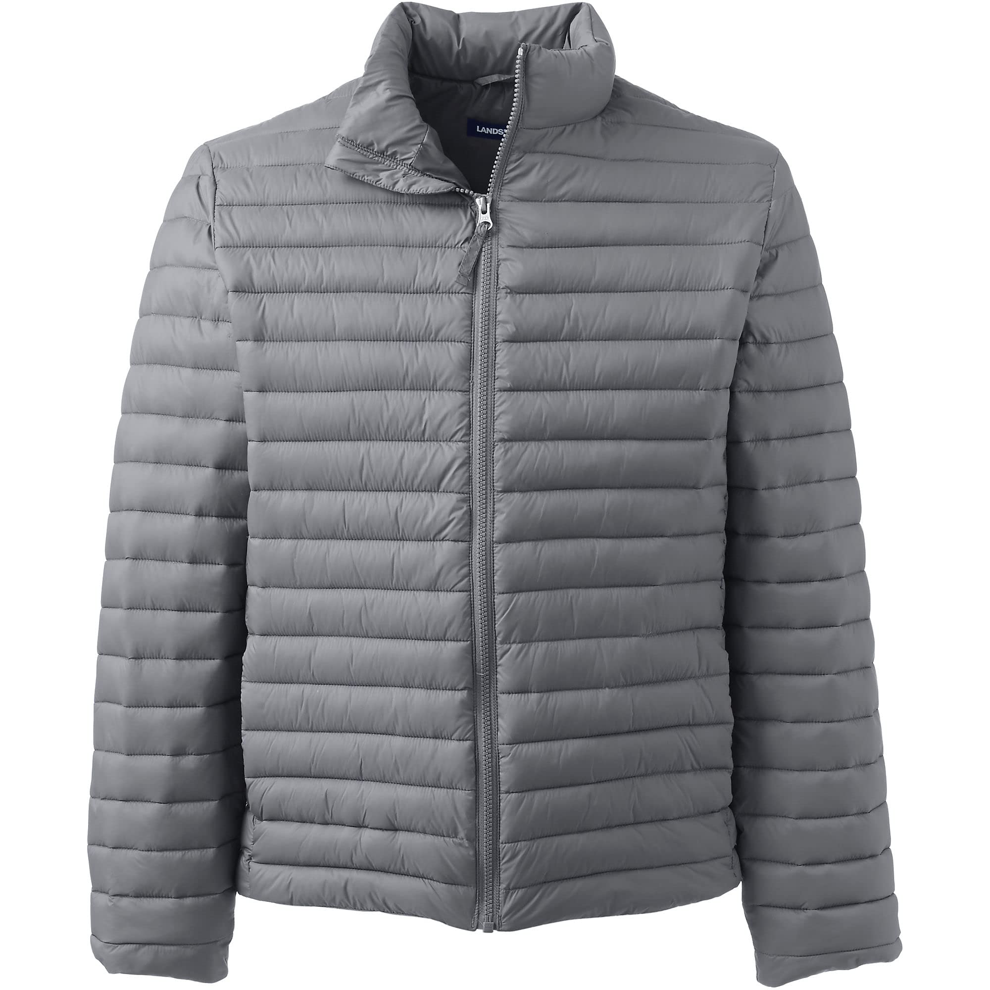 Lands' End Men's ThermoPlume Jacket for School Uniforms | Lightweight Insulated Winter Coat | Perfect for School, Work & Outdoor Activities