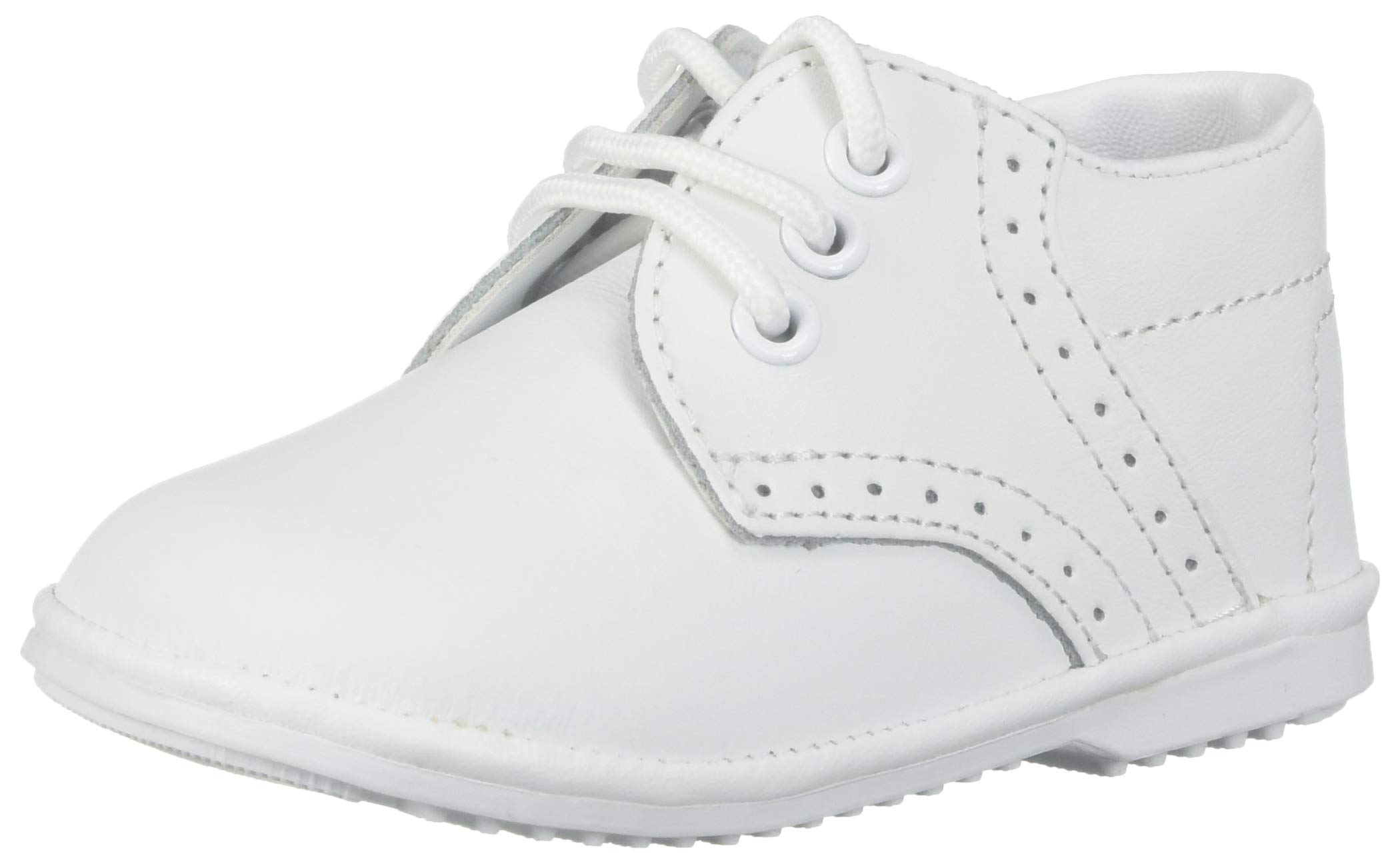 Baby Boys White Oxford Dress Shoes Size 4 - Classic Formal Shoes for Weddings, Church & Special Occasions