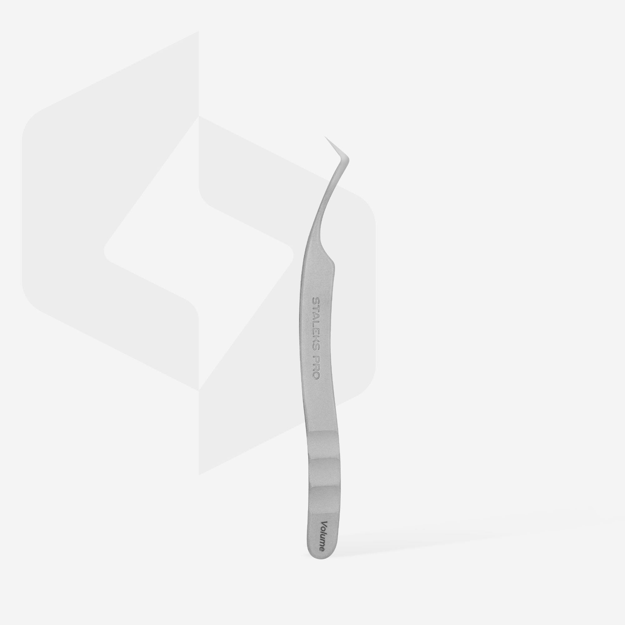 Professional Eyelash Tweezers EXPERT 41 TYPE 2 - L-Shaped 40mm for Precise Lash Extensions & Makeup Application - Perfect for Salon Professionals & Home Use