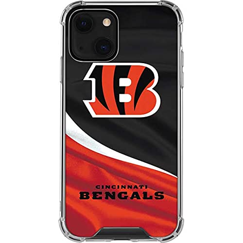 Official NFL Cincinnati Bengals Clear Phone Case for iPhone 13 Mini - Durable Scratch-Resistant Protection - Perfect for Game Day, Work & Everyday Use