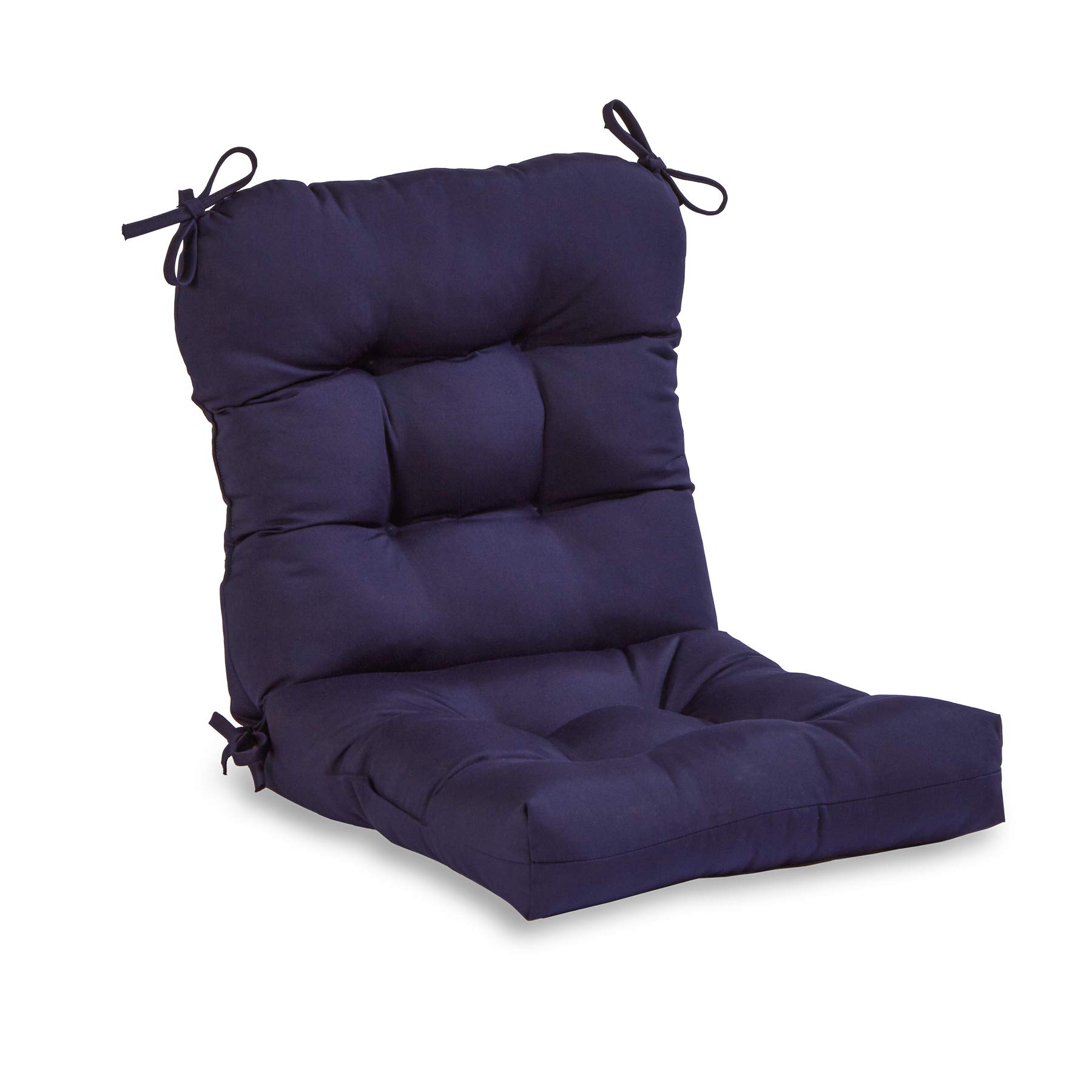 Premium Outdoor Seat Cushion for Porch & Patio - Waterproof & UV Resistant Navy Blue Chair Pad - Comfortable Back Support - Perfect for Garden, Deck, Poolside & Outdoor Lounging