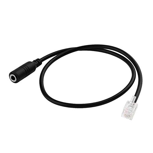RJ9 4P4C Male to 3.5mm Female Adapter Cable - 3.5mm Headset Jack to RJ9 Phone Connector for Avaya & Cisco Desk Phones - Perfect for Office Communication & Call Center Setups