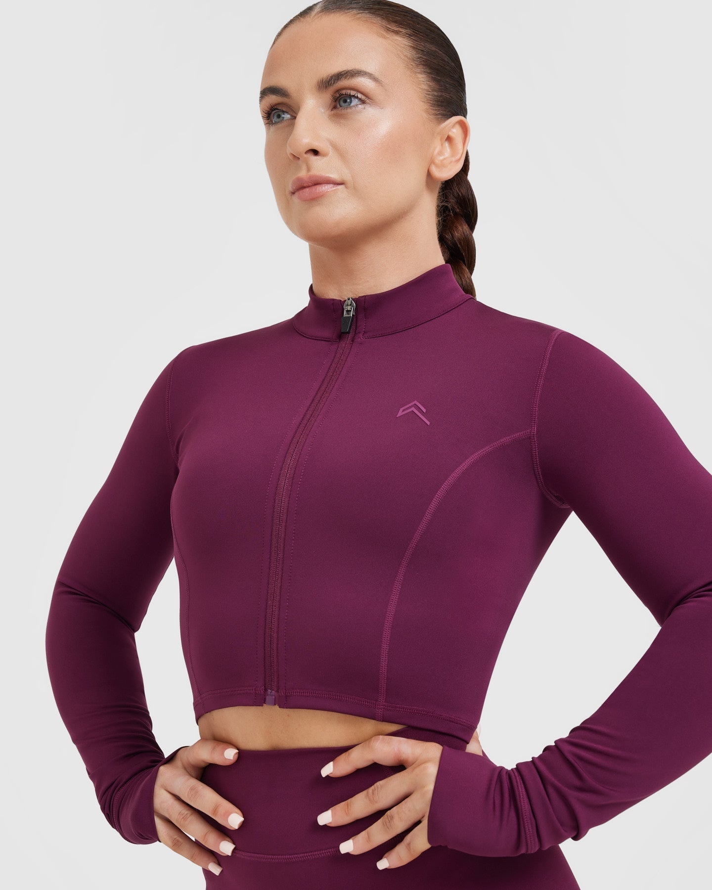 Timeless Women's Crop Jacket in Ripe Fig Color | Lightweight Spring Outerwear for Casual Wear & Street Style Fashion