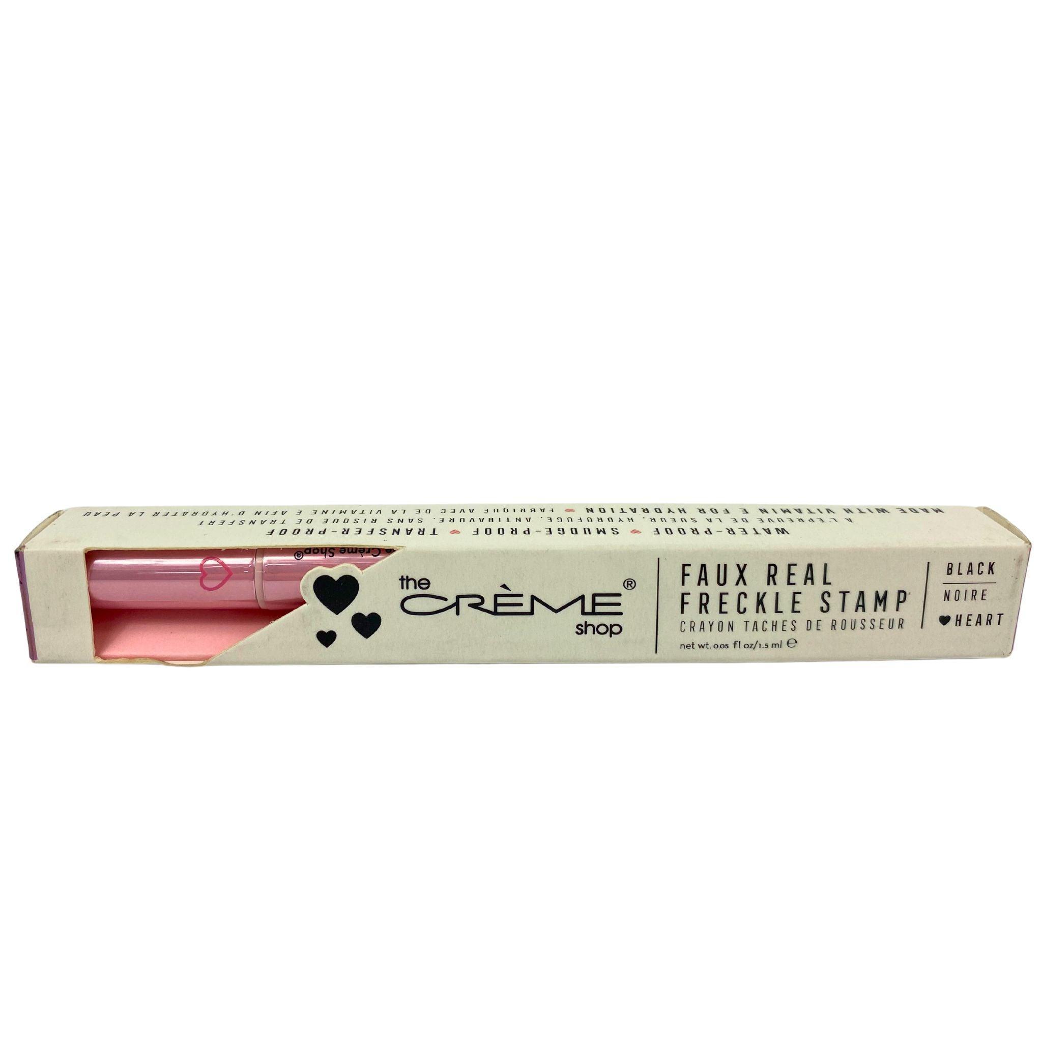 The Creme Shop Faux Real Freckle Stamp - Dual Sided Felt Tip with Black Heart Design (38 Pcs) - Perfect for Natural-Looking Freckles & Beauty Makeup Looks