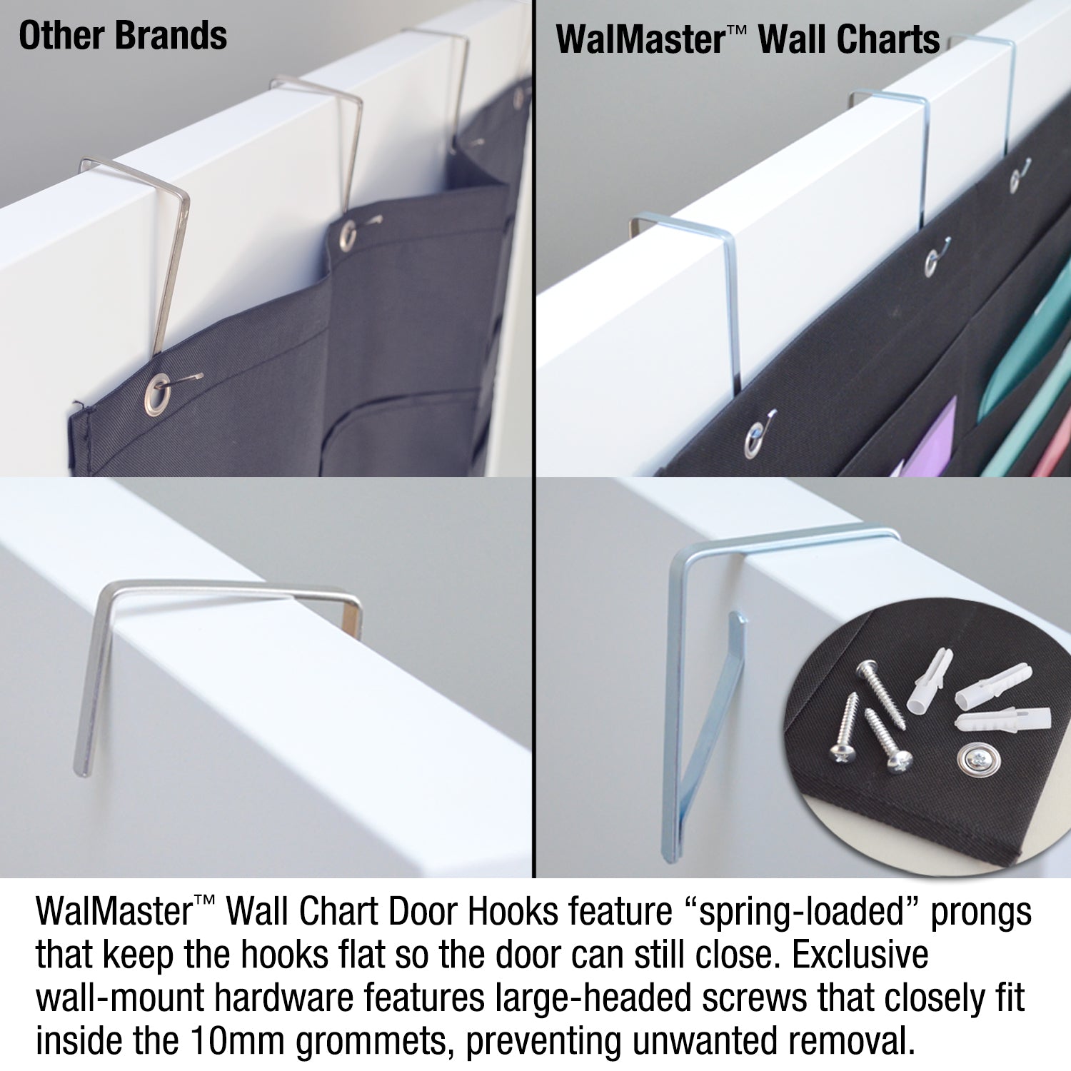 Ultimate Office WalMaster Heavy Duty Wall File Organizer - 30 Pocket Wall Chart Filing System for Classroom & Office - Includes 36 PocketFiles, Mounting Hardware & Spring-Loaded Door Hooks - Perfect for Document Storage, Teacher Supplies & Home Office Organization