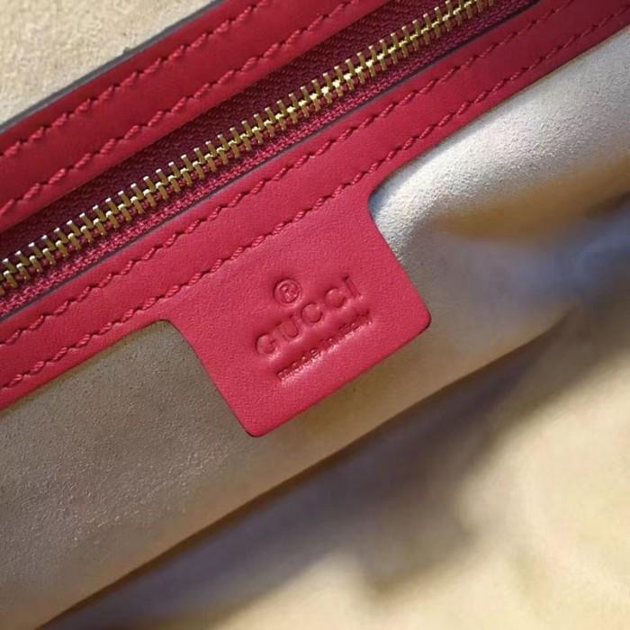 Gucci Signature Small Top Handle Bag for Women - Luxury Red Leather Crossbody Purse for Work, Party & Evening Out