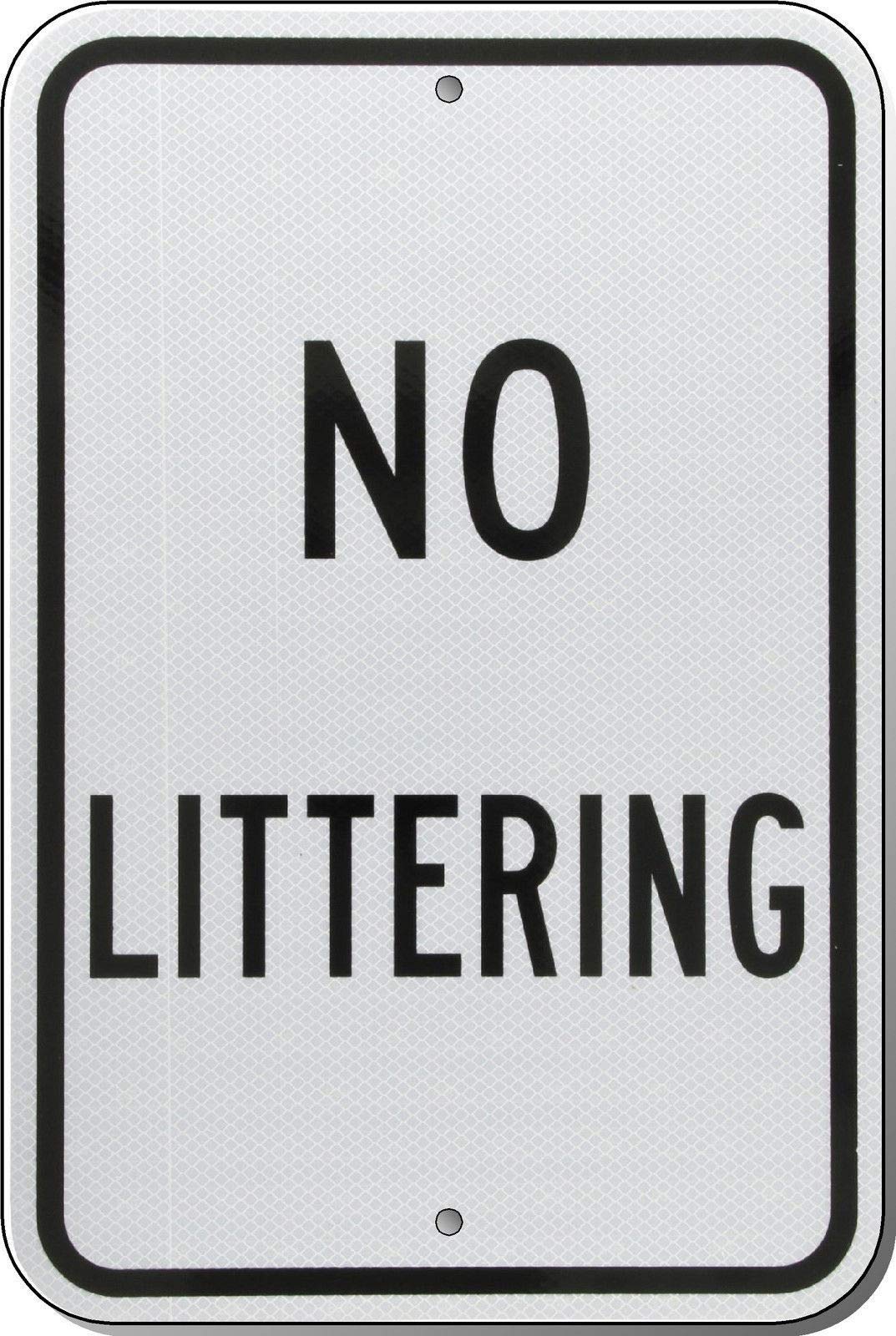 10 Pack Vinyl Safety & Warning Stickers - No Littering Signs, Warehouse & Traffic Supply Labels (3.5