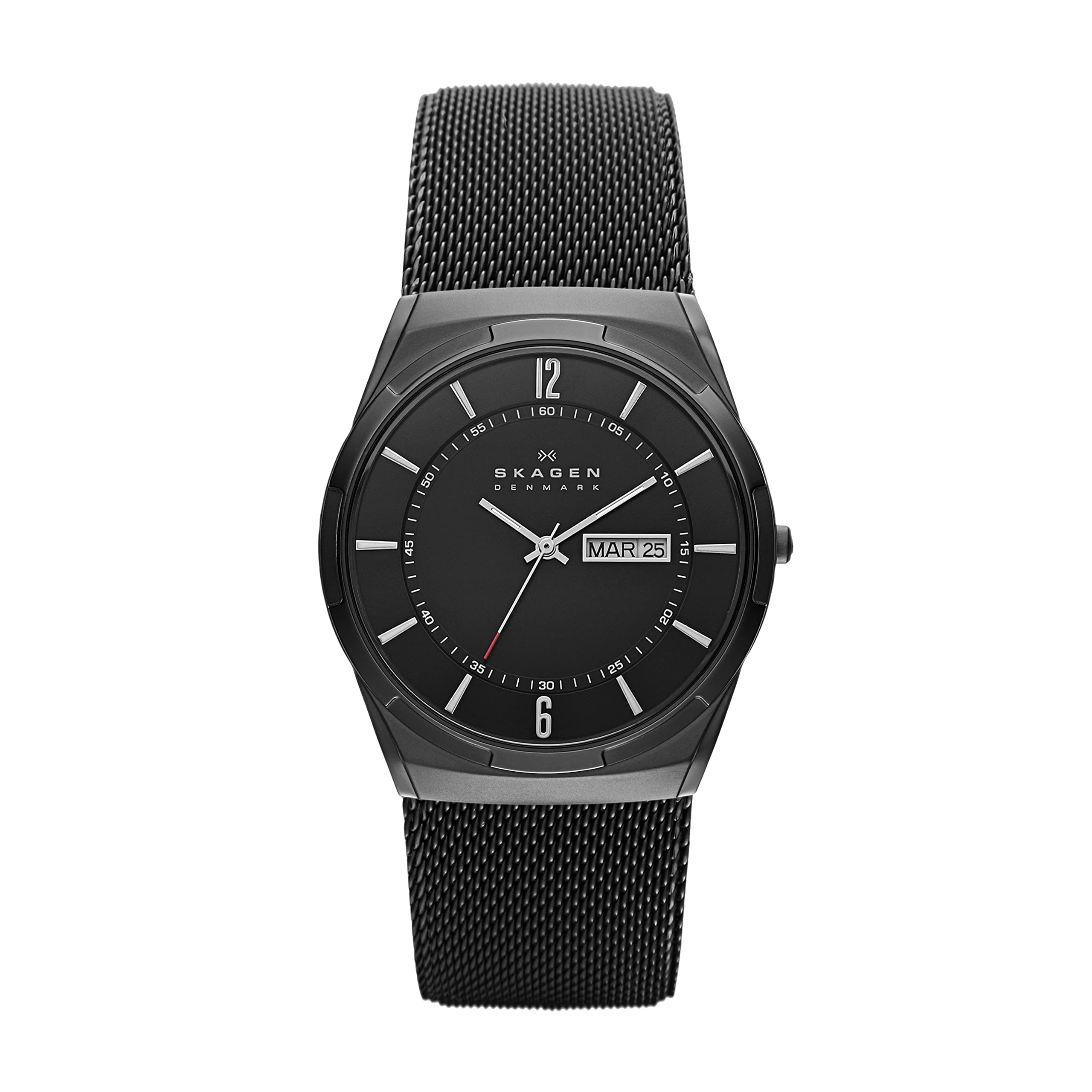 Skagen Melbye Men's Three-Hand Watch with Stainless Steel Mesh Band - Minimalist Scandinavian Design for Business, Casual & Everyday Wear