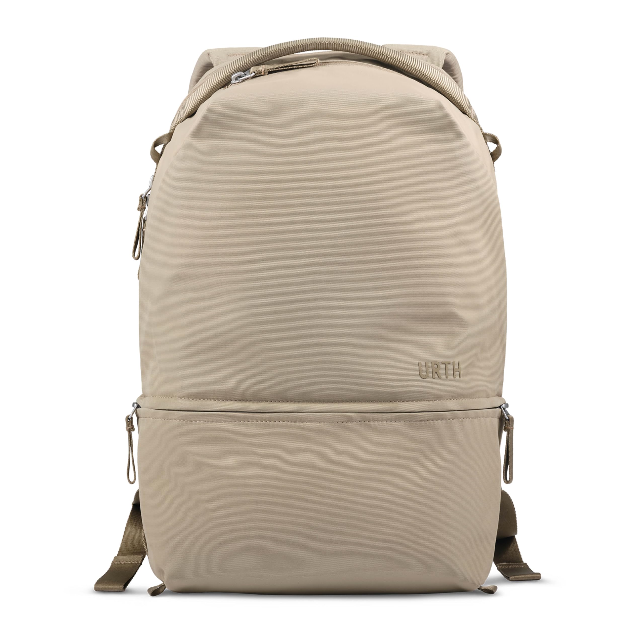 Urth Arkose 20L Weatherproof Recycled Backpack – 15” Laptop Bag for Men & Women, Durable Travel Daypack for Hiking, Commuting & Work (Beige)