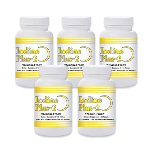 Natural Living Iodine Plus 2 Thyroid Support Supplement - 5 Bottles (60 Capsules Each) for Hypothyroidism & Energy Boost | Supports Metabolism, Focus & Immune Health
