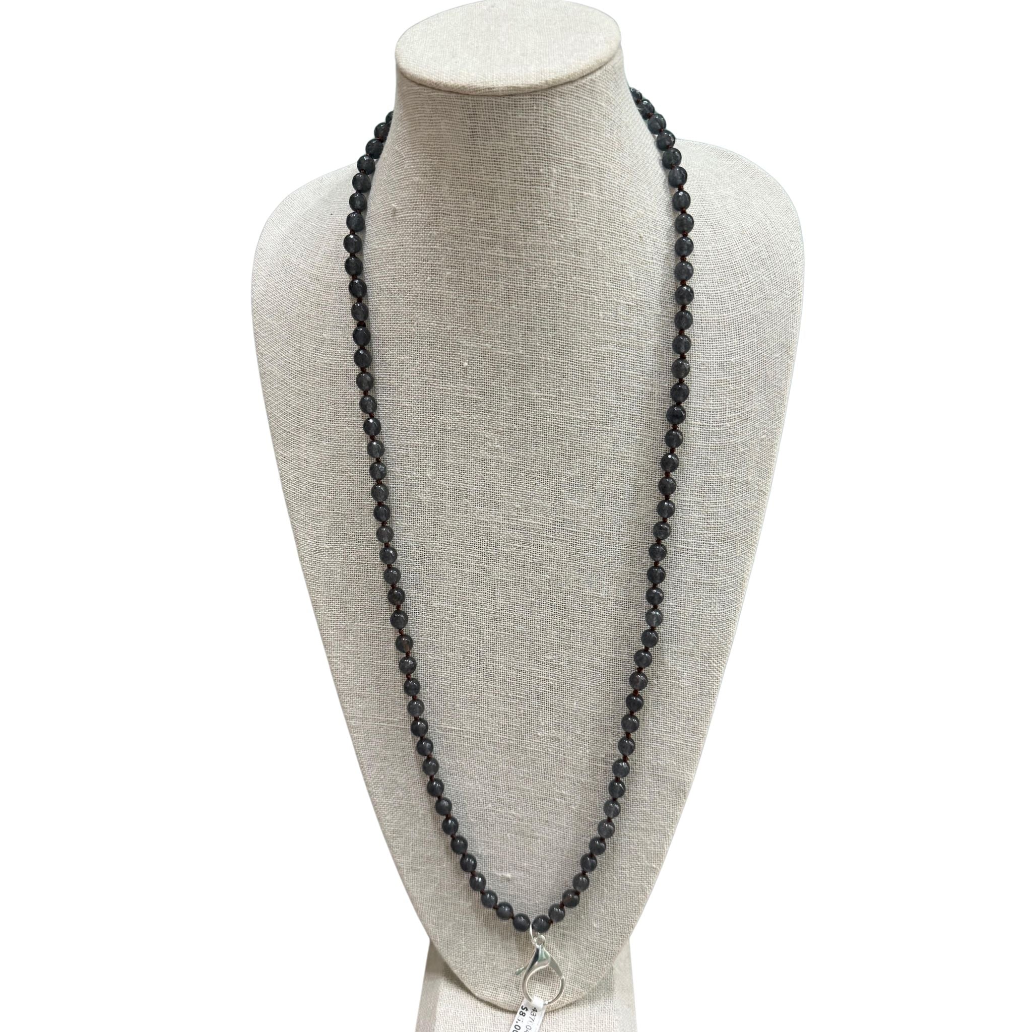 Beaded Badge Holder - Dark Grey | Stylish and Durable ID Card Lanyard for Work, Events, and Conferences