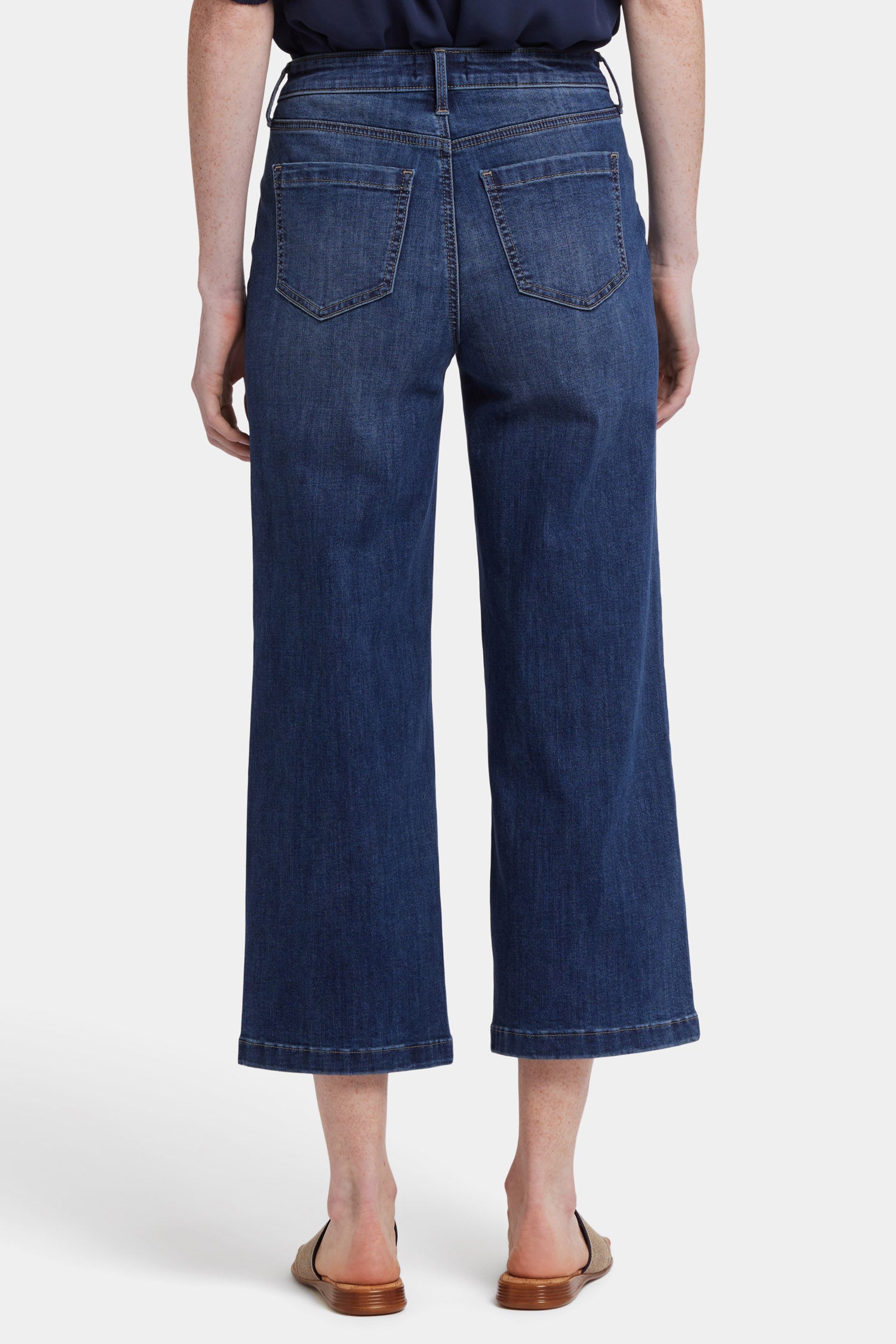 Coco Relaxed Wide Leg Crop Jeans for Women - High Waist Distressed Denim Pants | Comfortable & Stylish for Casual Outings, Weekend Wear & Street Fashion