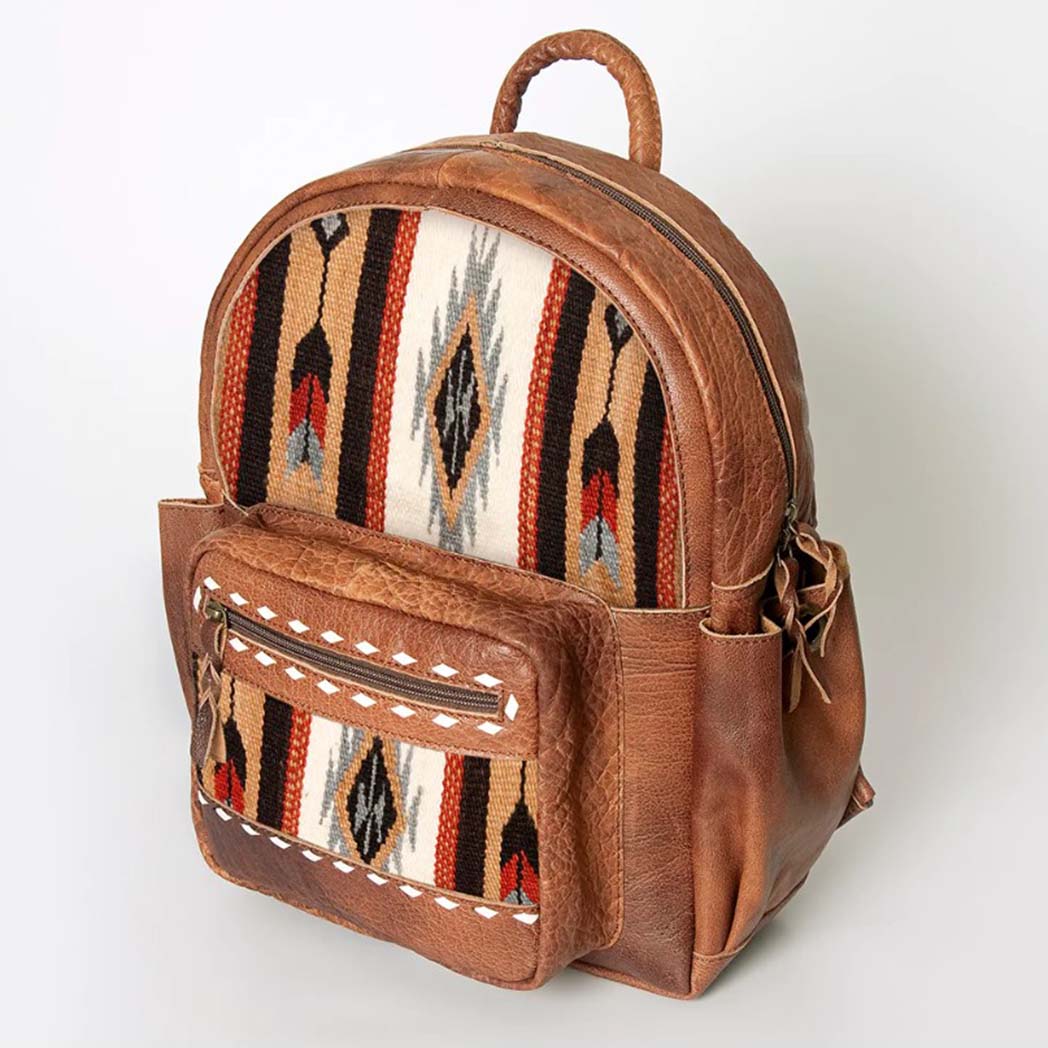 American Darling Aztec Leather Backpack for Women & Men - Vintage Genuine Leather College School Bag - Perfect for Travel, Hiking & Daily Use