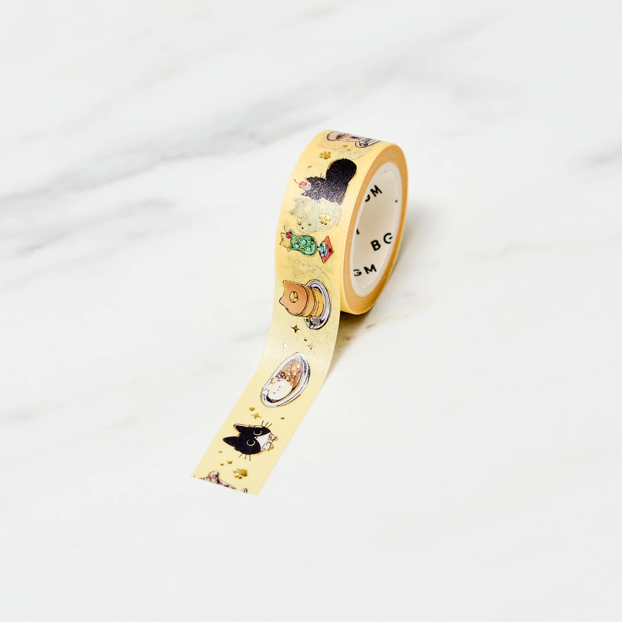 BGM Life Series 15mm Foil Masking Tape - High Quality Decorative Tape for Scrapbooking, DIY Crafts & Home Decor - Perfect for Art Projects, Gift Wrapping & Office Organization