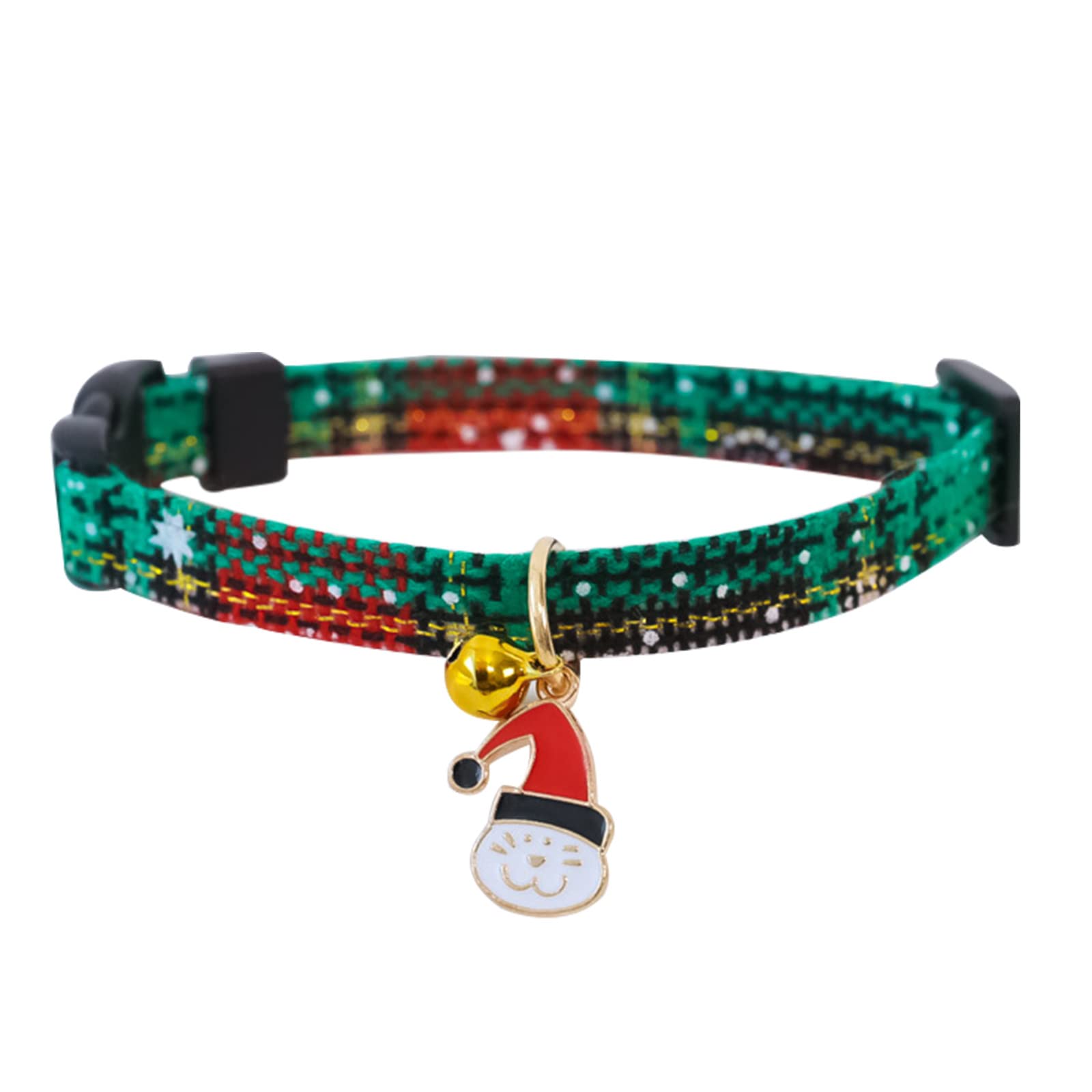 Festive Christmas Pet Collar with Bell & Safe Buckle - Perfect for Holiday Pet Outfits