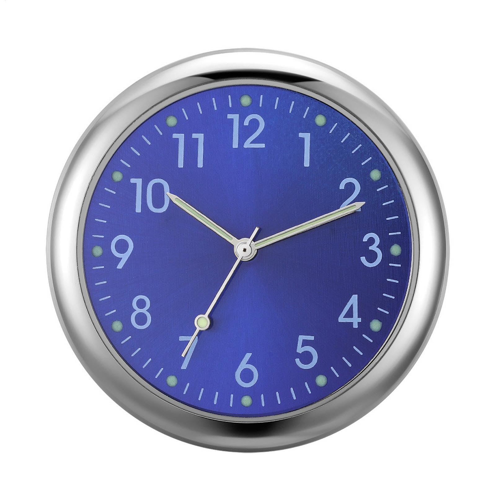 Car Dashboard Clock - Analog Stick-On Clock with Glowing Display | Small Automotive Replacement Clock for Cars, Trucks & SUVs | Perfect for Night Driving & Easy Installation