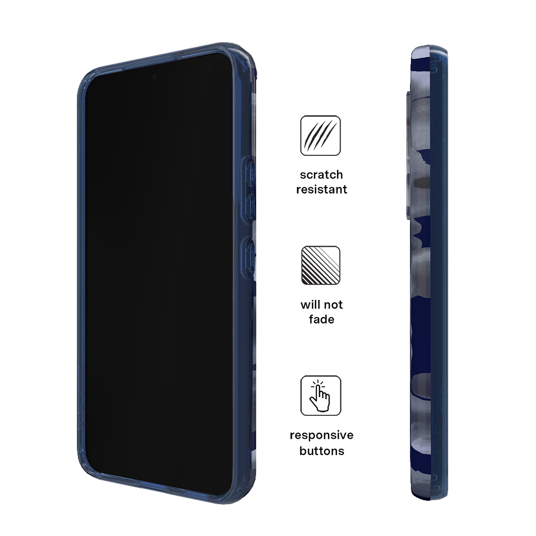 Midnight Blossom Samsung Phone Case - Premium Protective Cover for Galaxy S21/S22/S23 - Floral Design with Shock Absorption - Perfect for Daily Use, Travel & Gifting