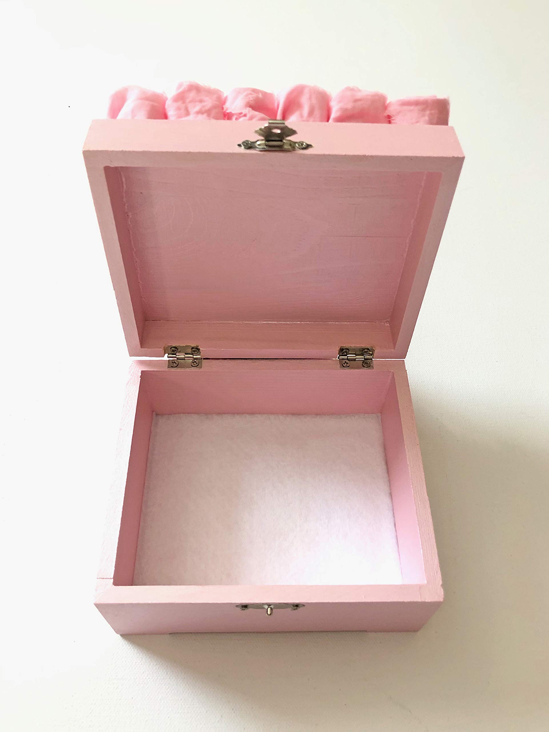 Elegant Pink Rose Jewelry Box for Women - Perfect for Gift, Wedding, Birthday & Valentine's Day - Jewelry Storage Organizer with Velvet Lining