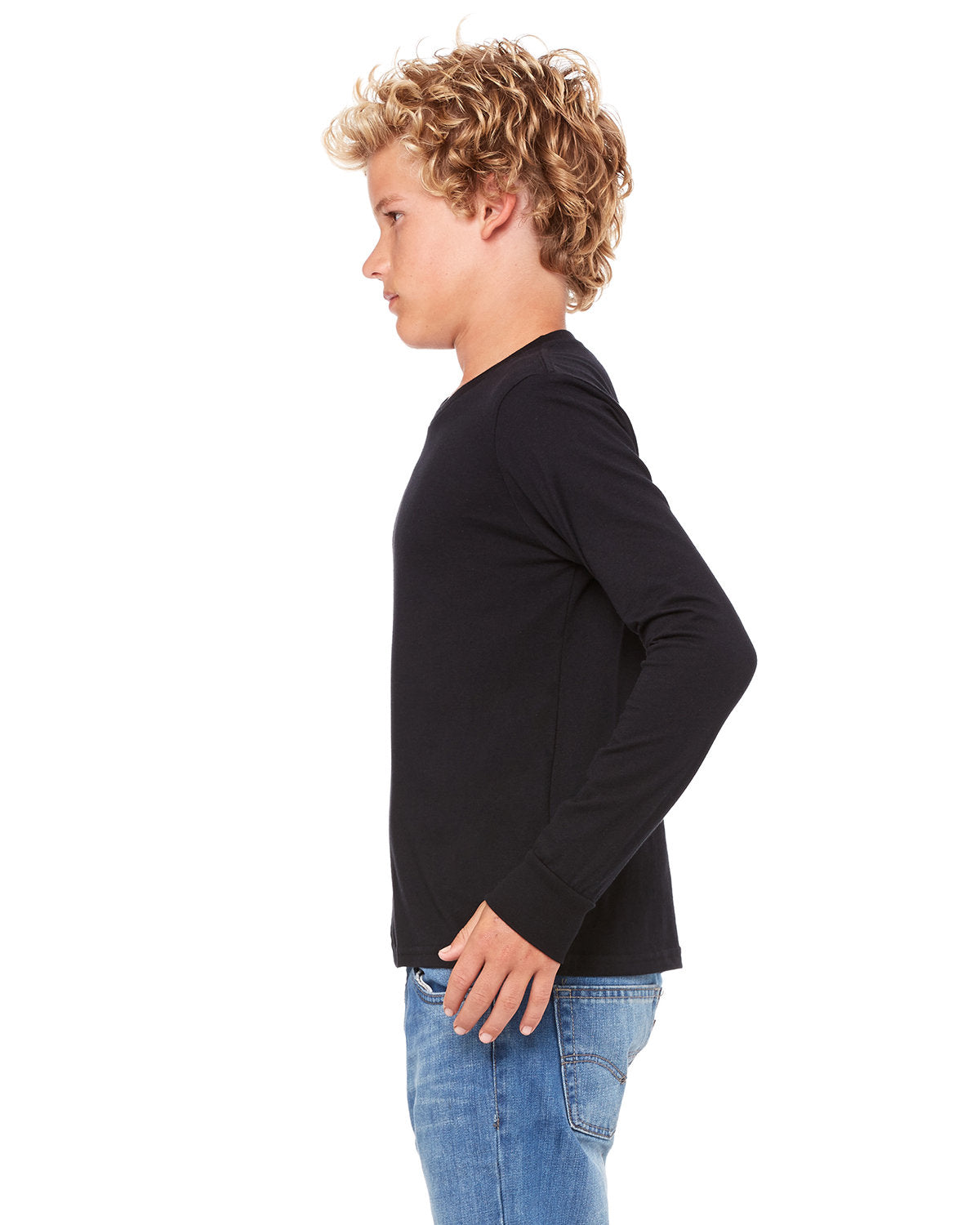 Bella + Canvas 3501Y Youth Long Sleeve T-Shirt - Soft Cotton Jersey Tee for Kids & Teens - Perfect for School, Sports & Everyday Wear