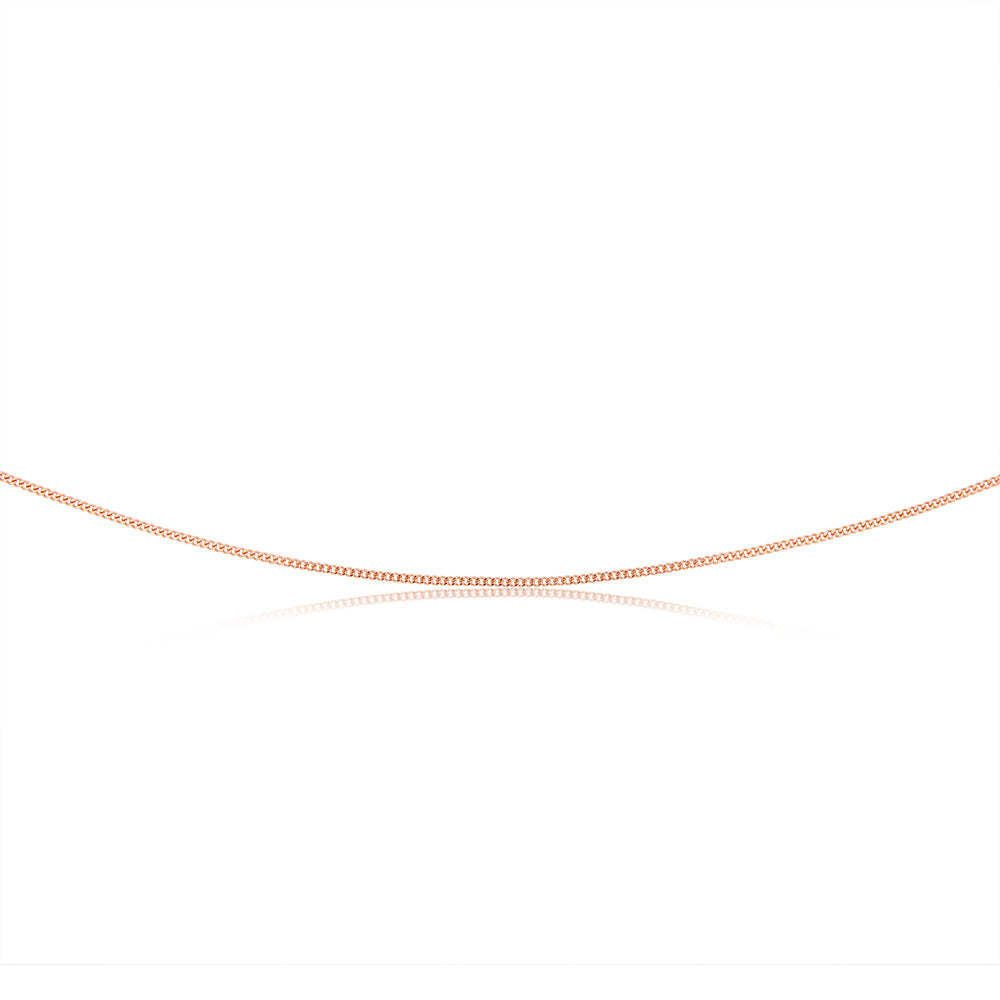 9ct Rose Gold Solid 40 Gauge Curb Chain 56cm - Elegant Jewelry for Women, Perfect for Layering, Gift Giving & Everyday Wear