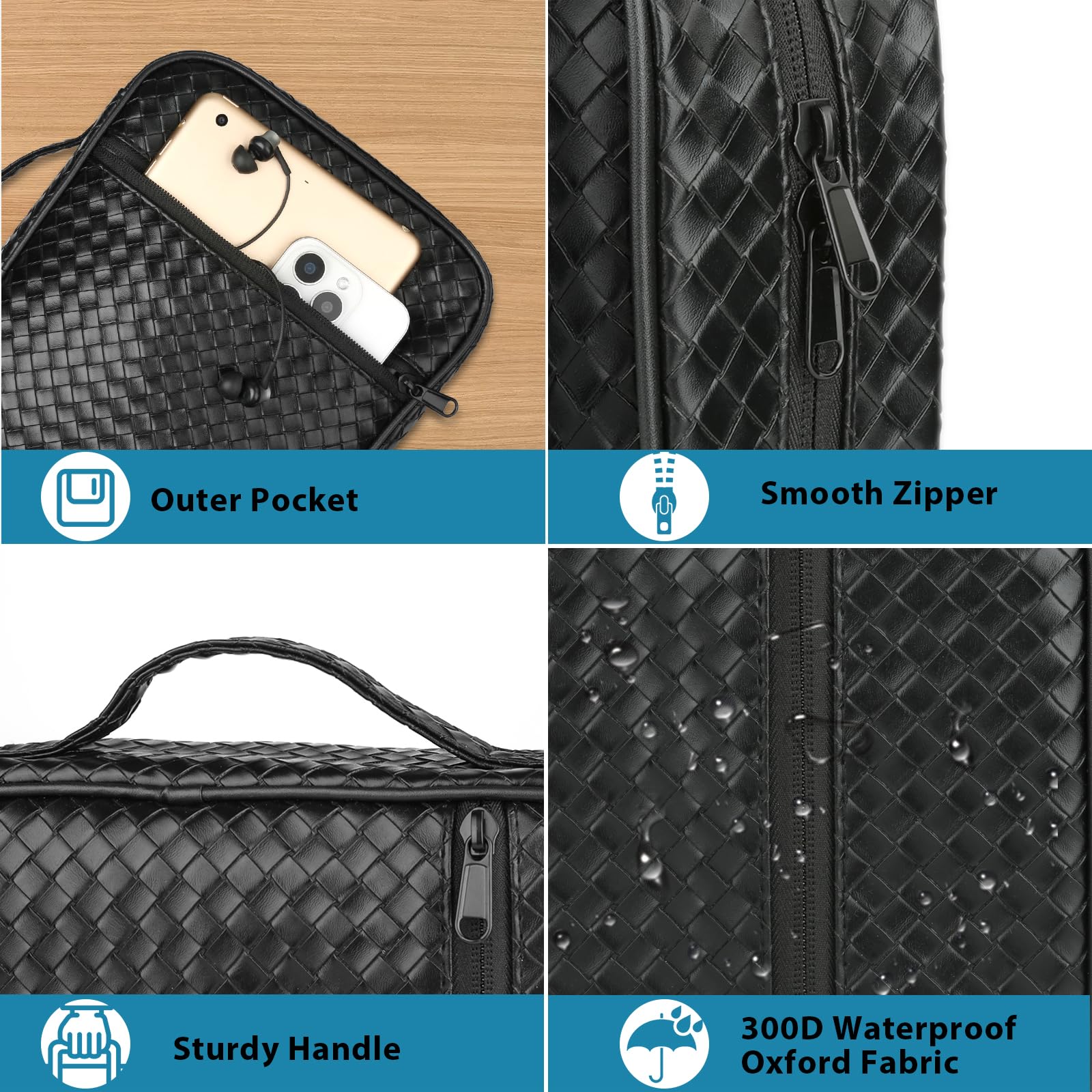 Premium Bible Cover for Women & Men - Durable Bible Carrying Case with Handle & Pockets - Protective Church Organizer Bag - Ideal Christian Gift for Girls, Boys & Adults (Black) - Perfect for Church Services, Bible Study & Travel