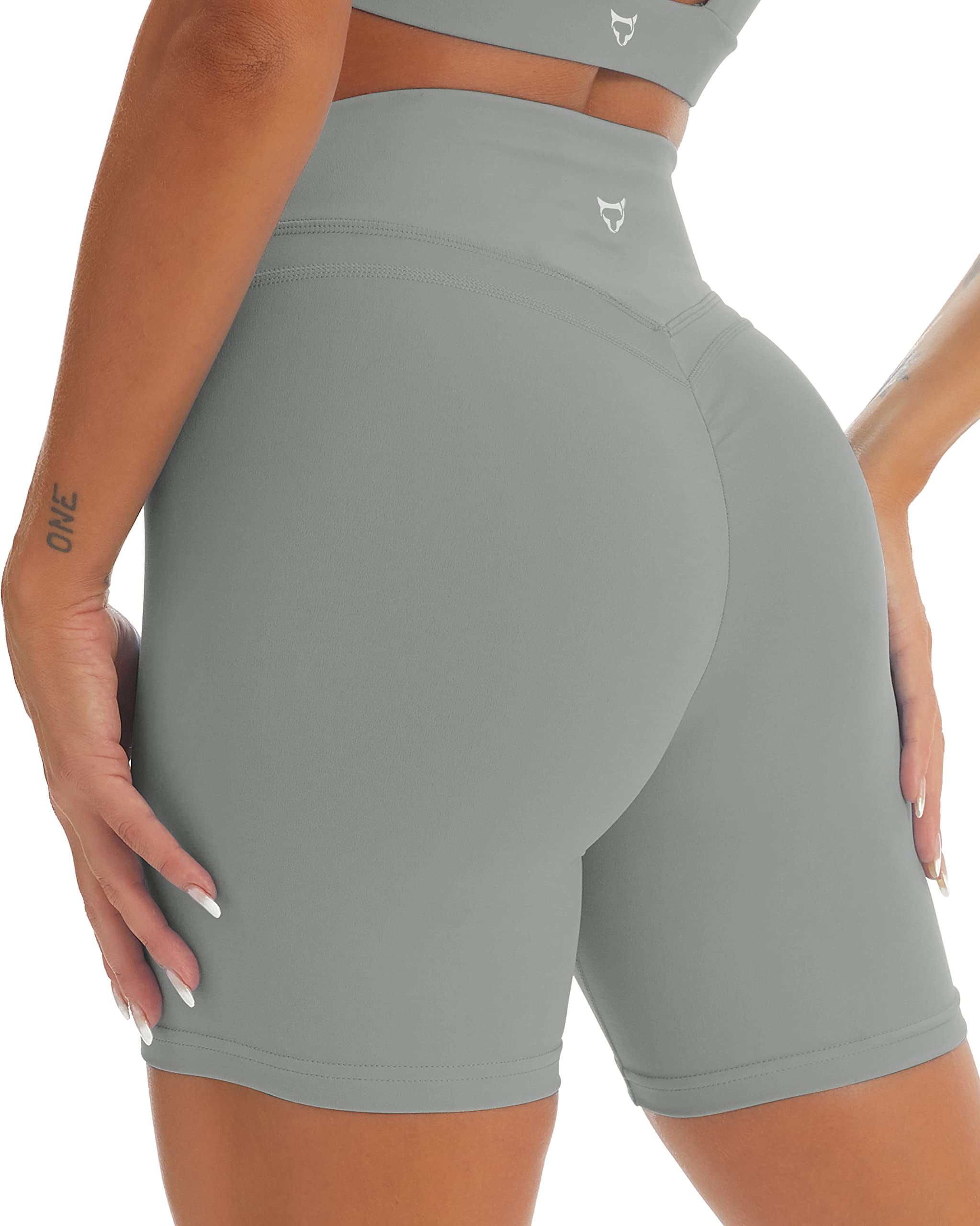 TomTiger High Waist Yoga Shorts for Women - Tummy Control Workout Biker Shorts with Butt Lifting Design | Perfect for Yoga, Gym, Running & Lounge Wear