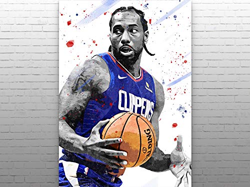 Kawhi Leonard Poster - LA Clippers Wall Art for Man Cave & Basketball Decor