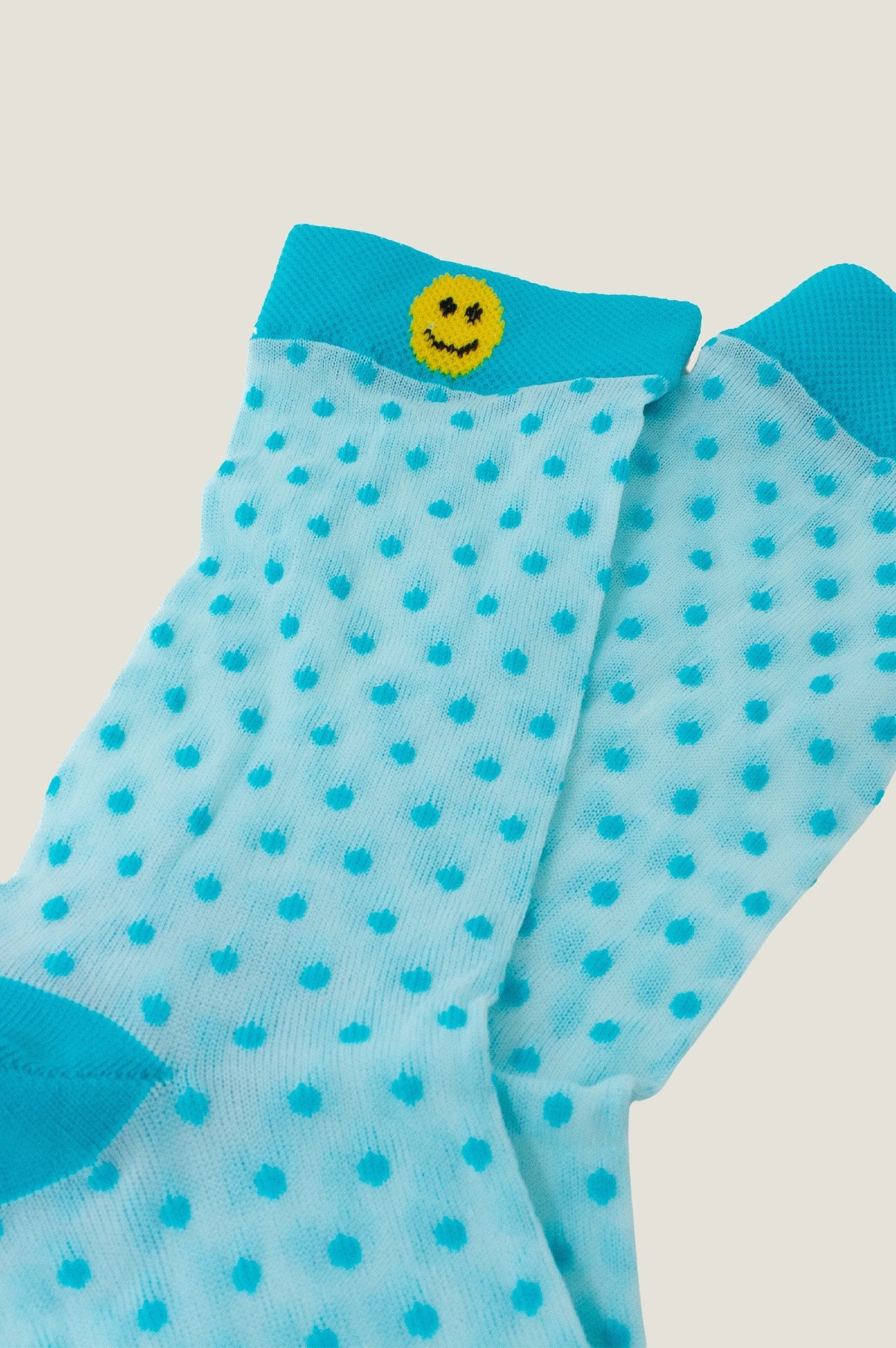 Spot Smiley Sock - Blue Color Happy Face Pattern Ankle Socks for Men & Women | Comfortable Casual Wear for Daily Use, Gym, and Home
