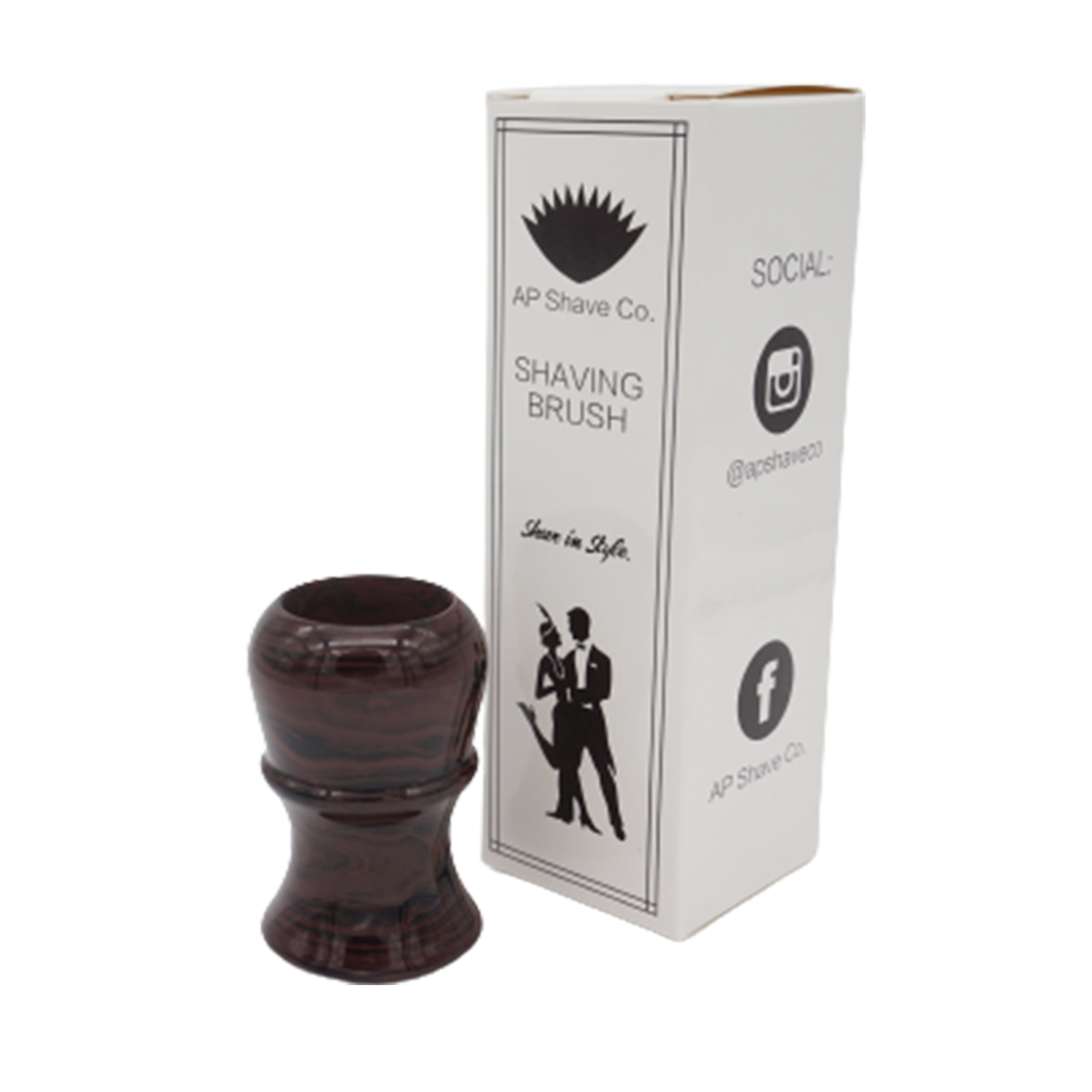 Premium Handmade Raspberry Ebonite Shaving Brush Handle - Compatible with 24mm & 26mm Knots - Perfect for Wet Shaving & Barber Shop Grooming
