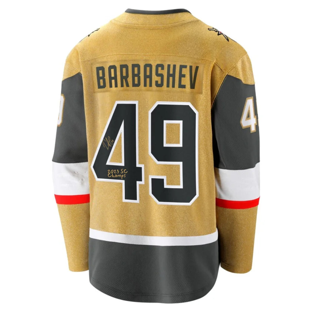 Ivan Barbashev Autographed Vegas Golden Knights Gold Jersey - Signed with 