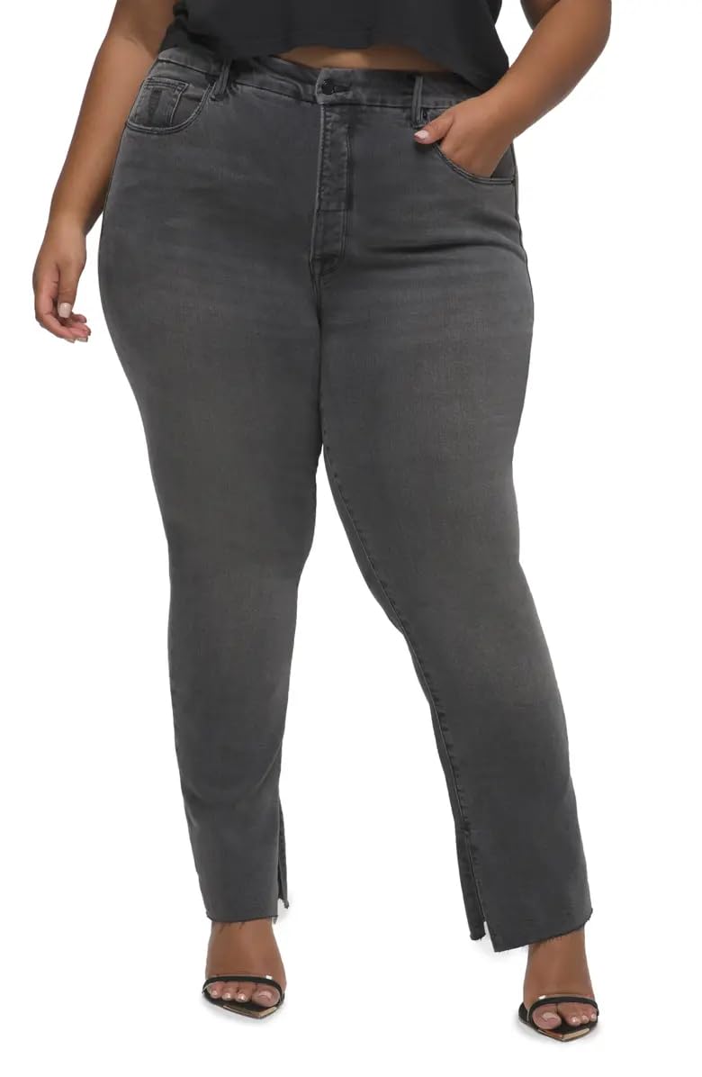 Good American Good Boy Black Jeans for Men - Slim Fit Stretch Denim Pants for Casual Wear & Everyday Style