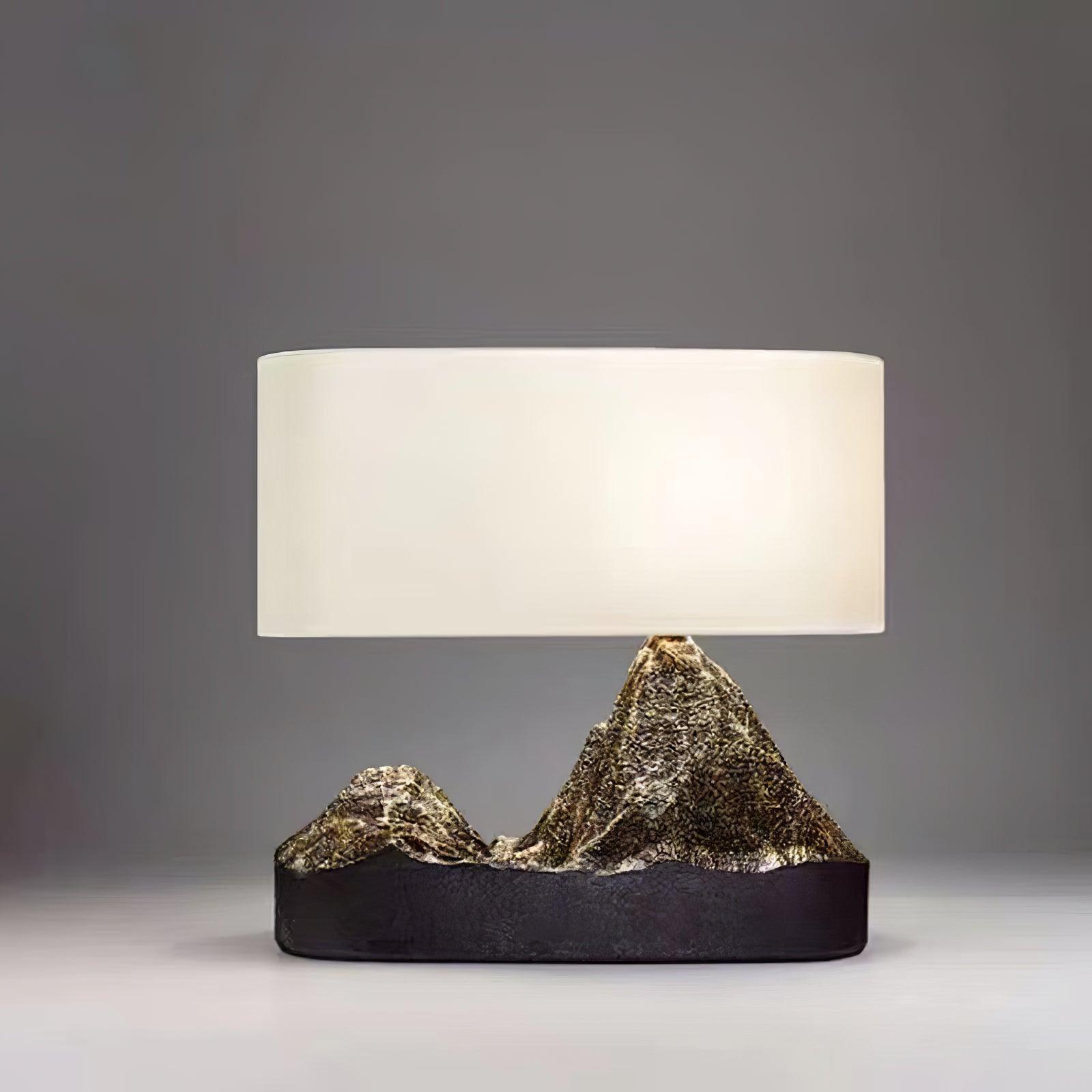 Modern Landscape Table Lamp for Living Room - Adjustable LED Desk Light with USB Port, Perfect for Bedroom, Office & Study Room