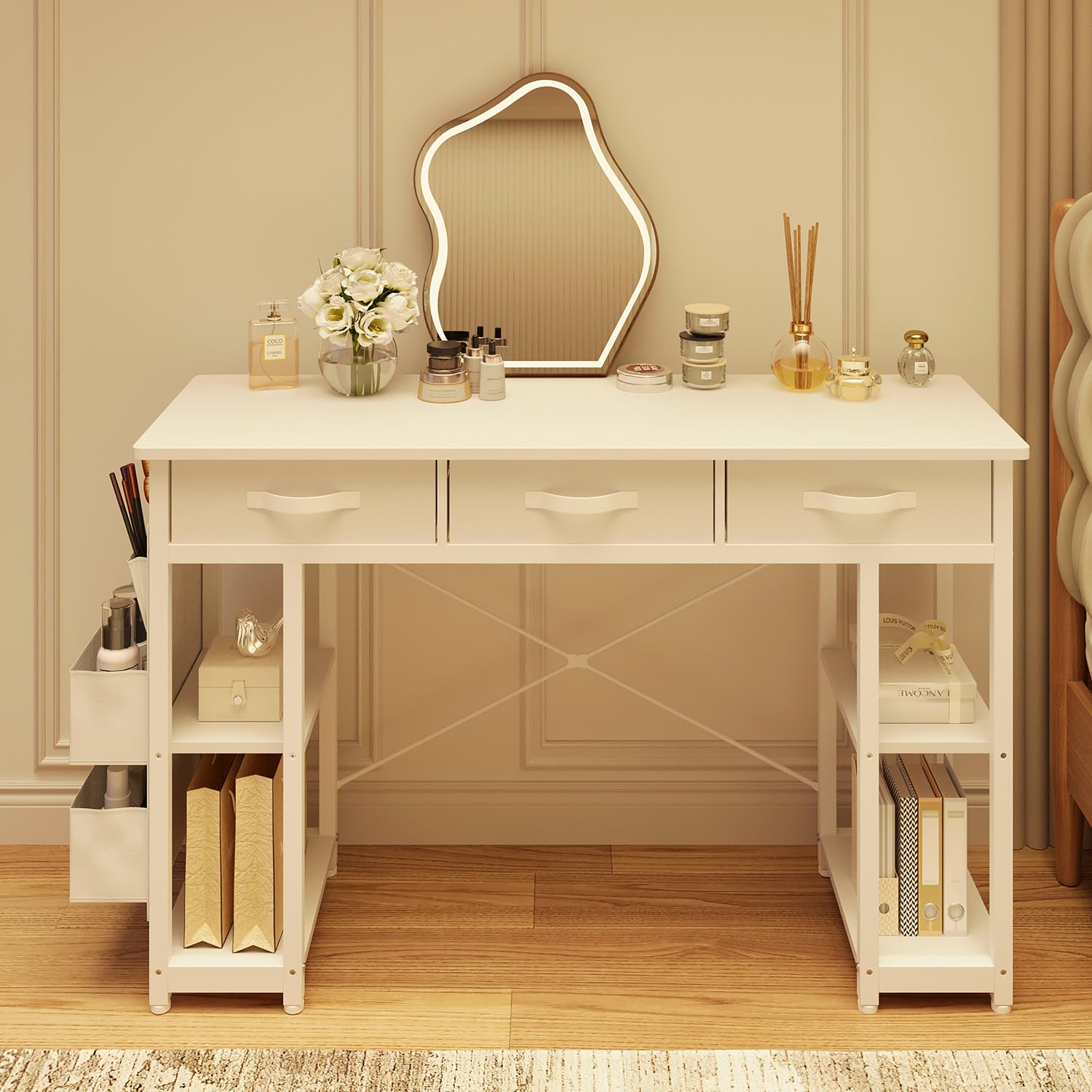 Oneinmil White Vanity Desk - 48