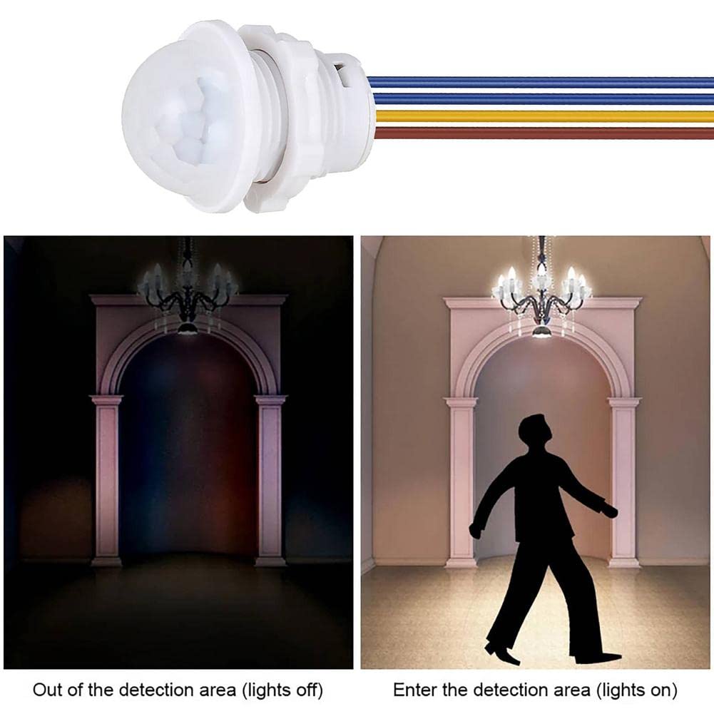 Smart PIR Motion Sensor Light Switch - 110V/220V Auto On/Off Infrared Detector for Home, Office & Outdoor Security Lighting