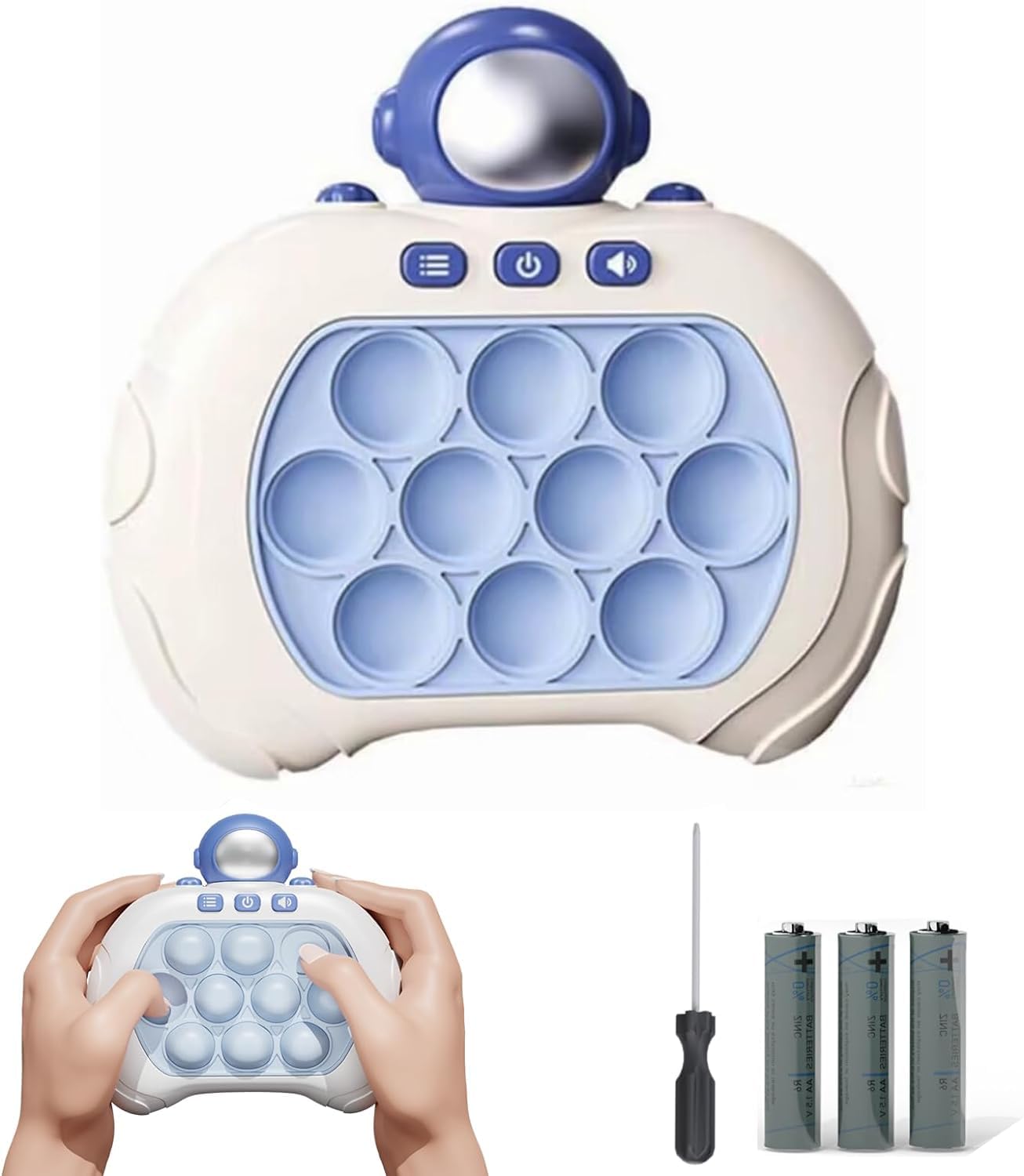 Handheld Pop Bubble Push Game Toy for Kids & Adults - Fast Stress Relief Puzzle Console Machine with Light Up Effects - Fun Gift for Boys, Girls & Teens - Perfect for Parties, Travel & Relaxation