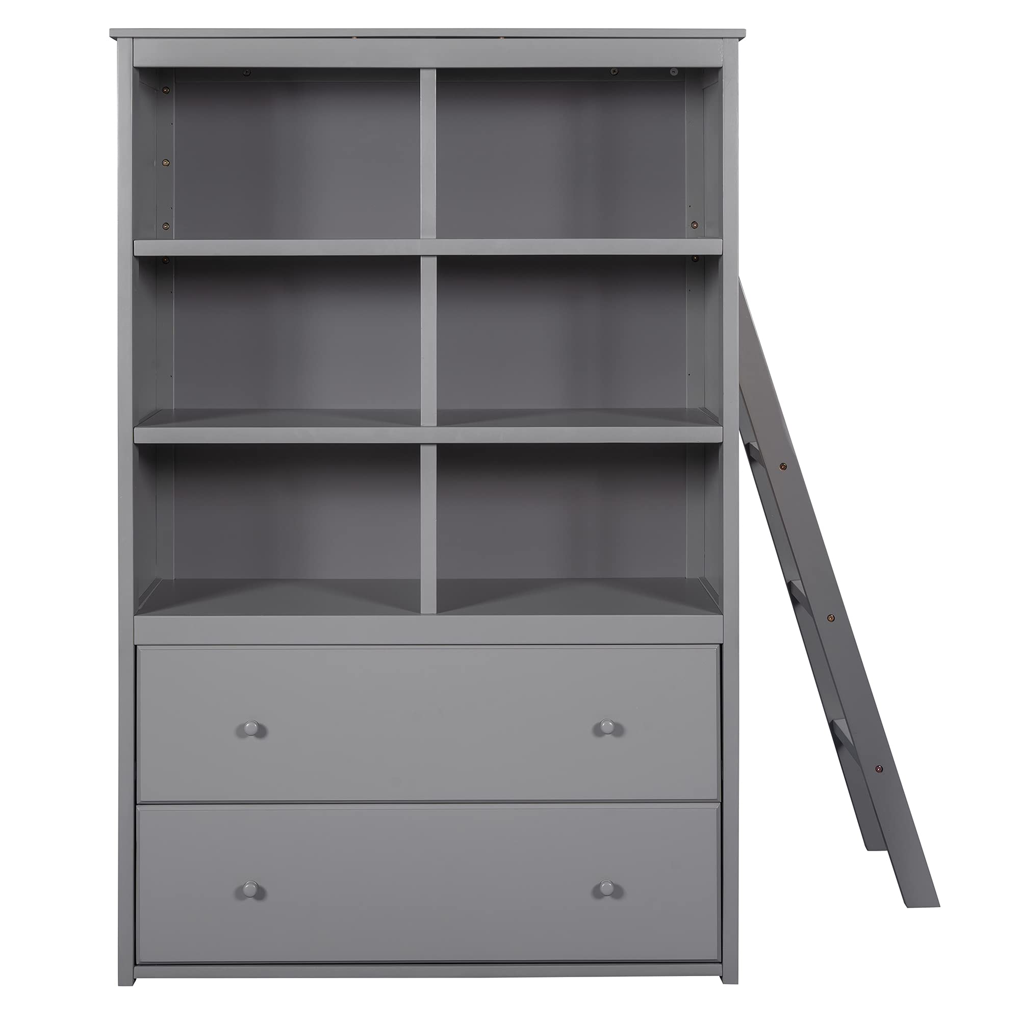 Kids Twin Over Twin Bunk Bed with Guardrails & Ladder - Space-Saving for Small Rooms