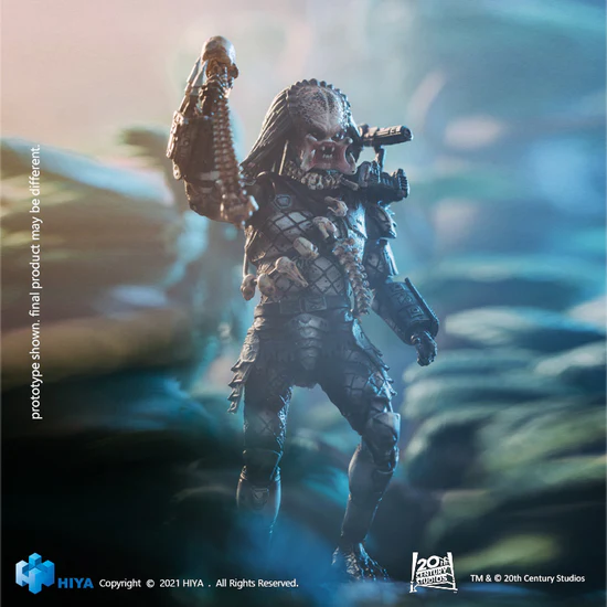 1/18 HIYA 5inch Action Figure - Exquisite Mini Series PREDATOR Open Mouth Jungle Hunter Collectible Toy | Perfect for Display, Gift Giving & Action Figure Enthusiasts
