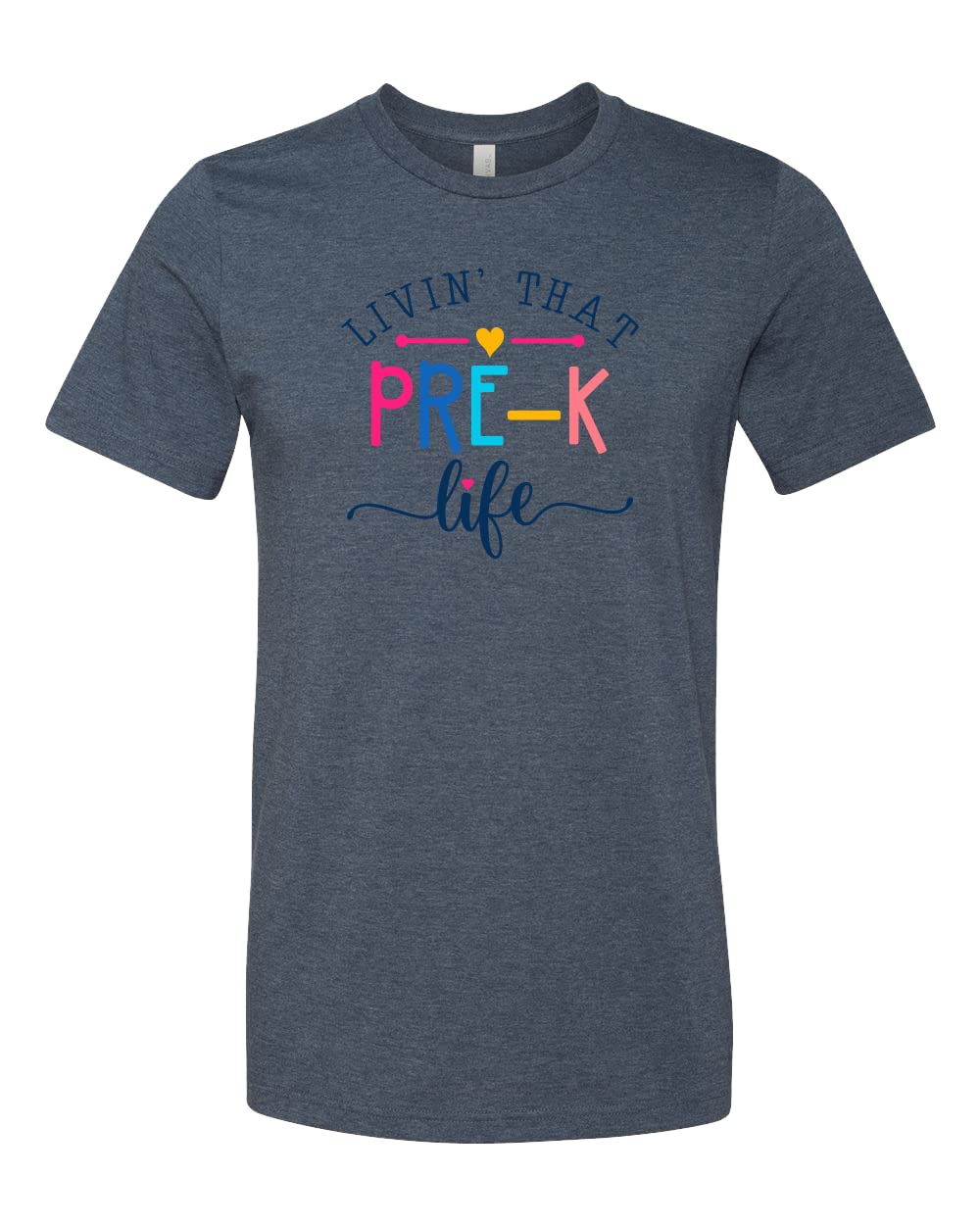 Livin That Preschool Life T-Shirt - Back to School Teacher Shirt - Inspirational Educator Apparel - Teach Love Inspire Top - First Grade Teacher Gift - Perfect for Classroom, Teacher Appreciation Week & School Events