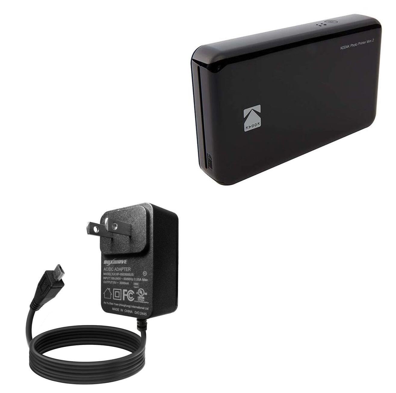 Original Kodak Mini 2 Instant Photo Printer Wall Charger - Fast Charging Power Adapter for Kodak Mini 2 Printer - Perfect for Home, Office & Travel Use