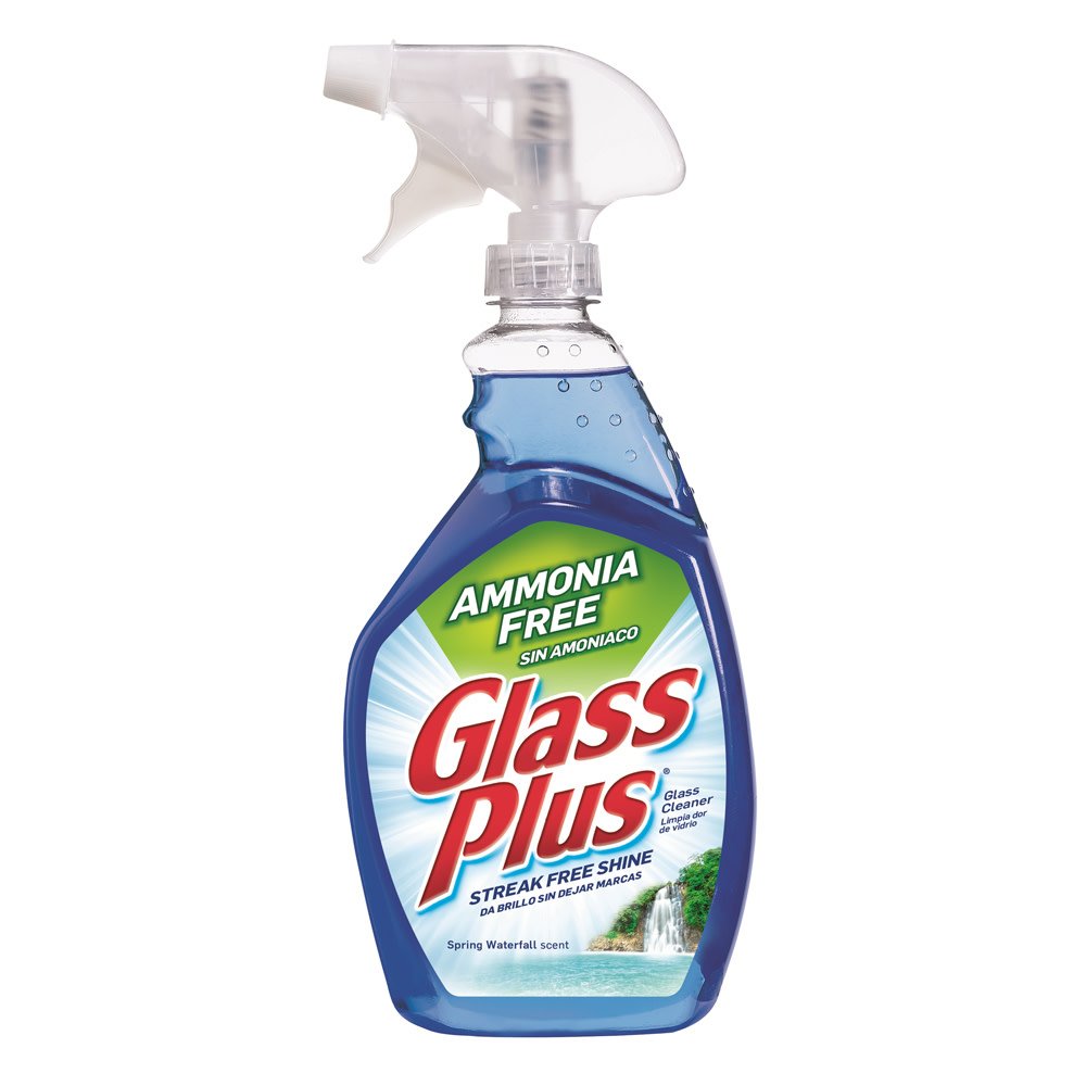 Glass Plus Glass Cleaner - 32 Fl Oz Bottle for Streak-Free Shine | Multi-Surface Glass Cleaner for Windows, Mirrors & Screens | Perfect for Home, Office & Car Cleaning