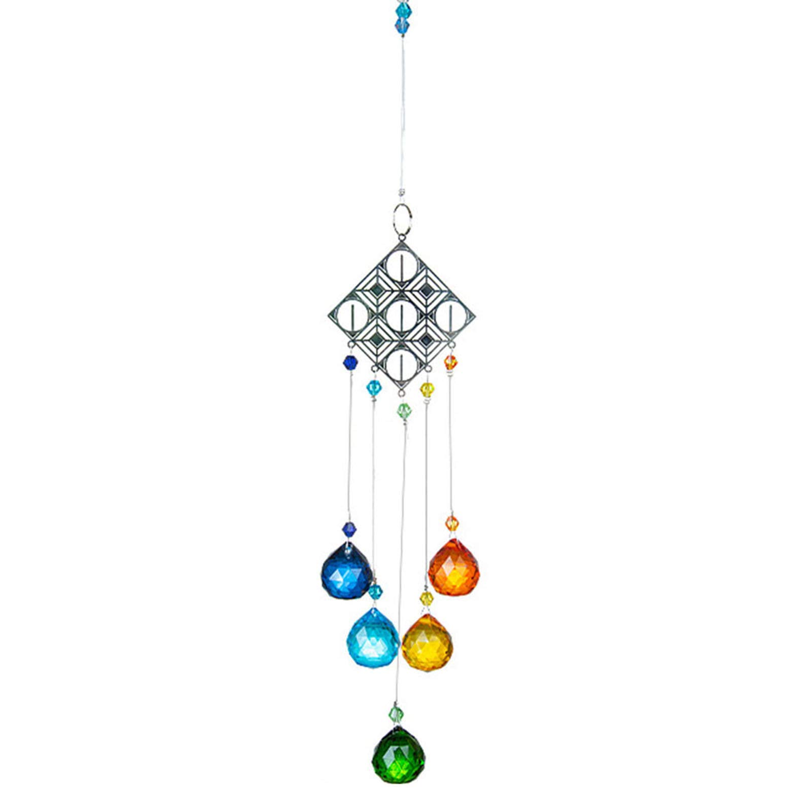 Handmade Hanging Suncatcher Ornaments - Boho Dreamcatcher Ball Moon Pendant Wall Decor for Bedroom, Nursery & Living Room - Spiritual Home Decor for Windows, Gifts & Meditation Spaces